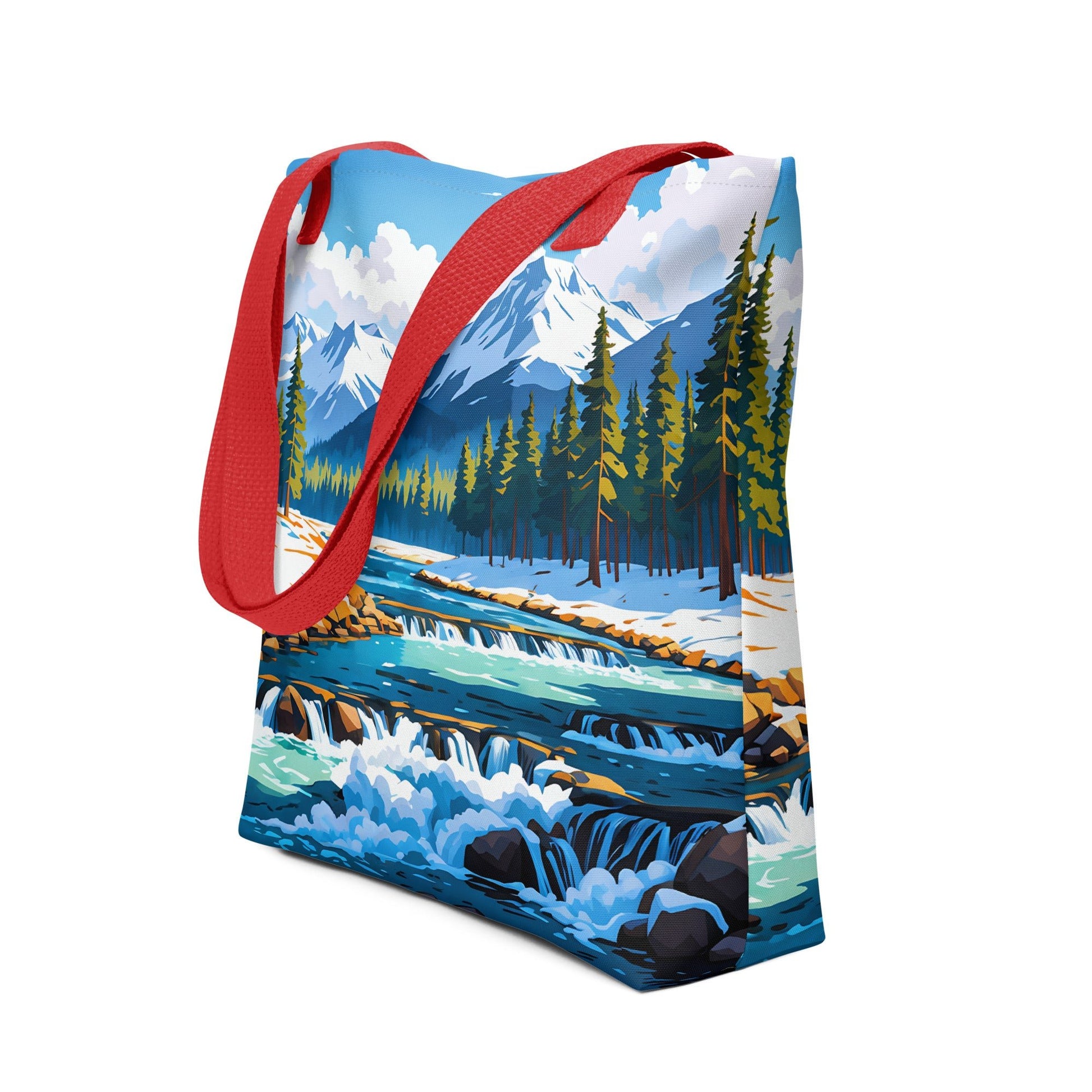 Mountains By The River II Tote Bag - Tote Bags - Discovery Co.