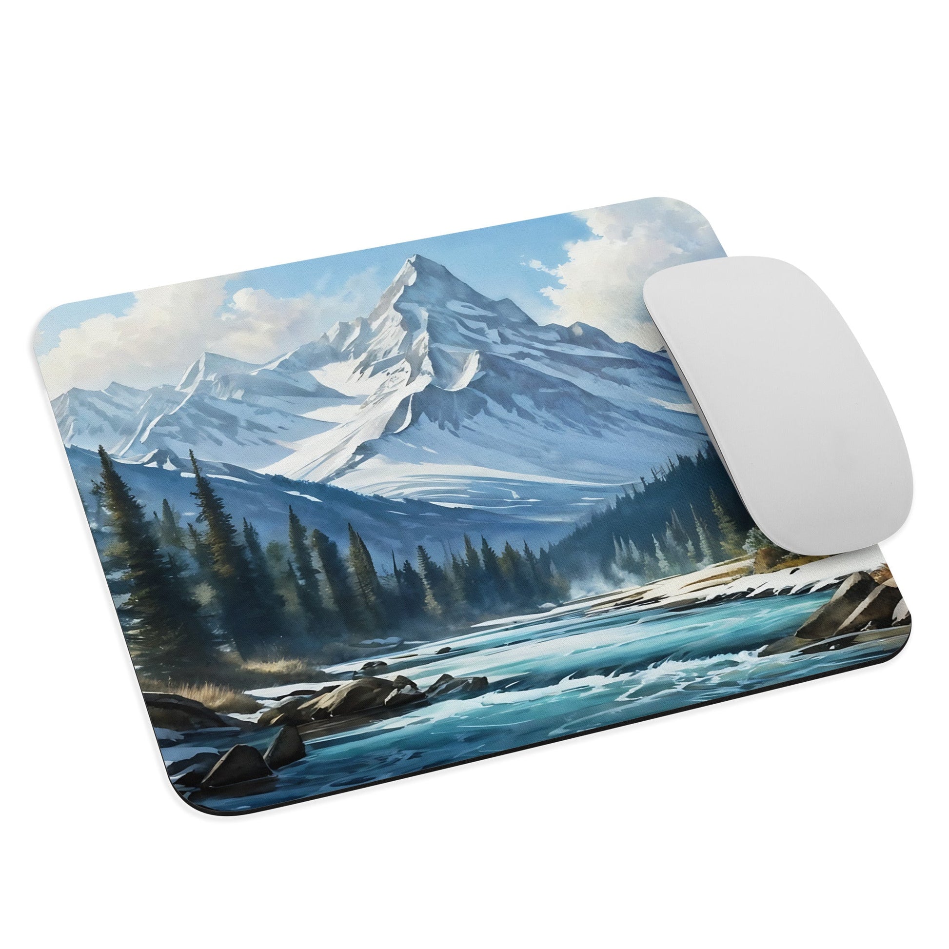 Mountains By The River Mouse Pad - Mouse Pads - Discovery Co.