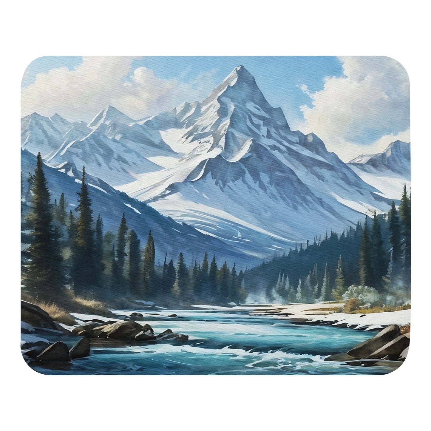 Mountains By The River Mouse Pad - Mouse Pads - Discovery Co.