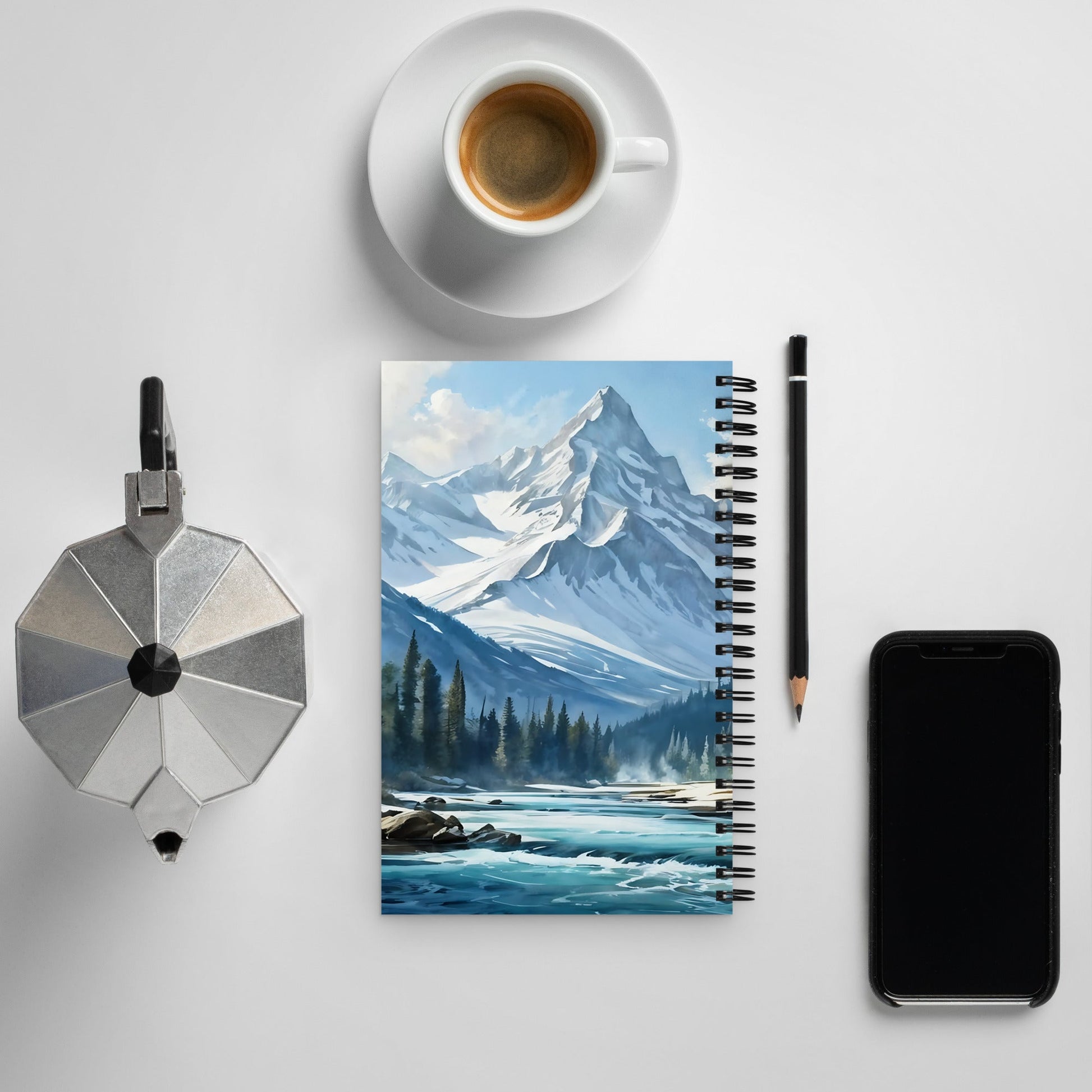 Mountains By The River Spiral Notebook - Spiral Notebooks - Discovery Co.