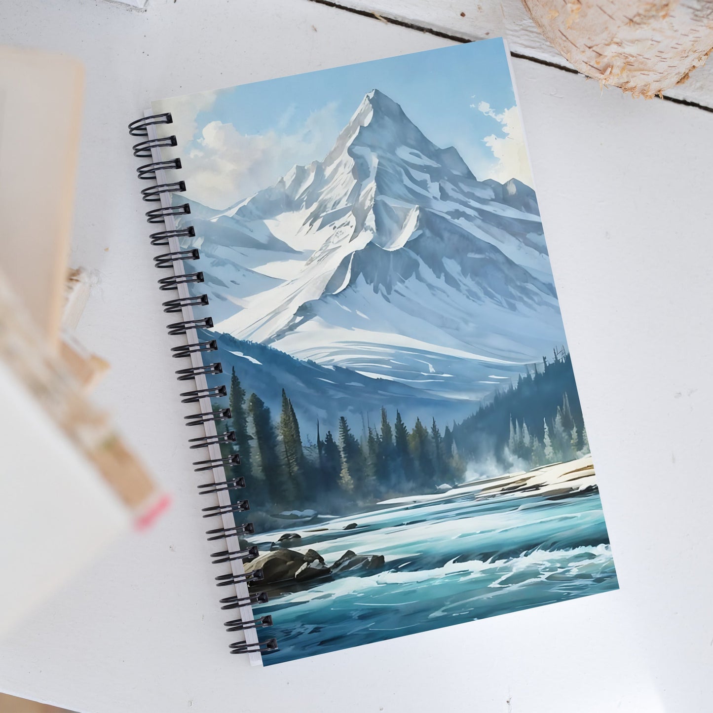 Mountains By The River Spiral Notebook - Spiral Notebooks - Discovery Co.