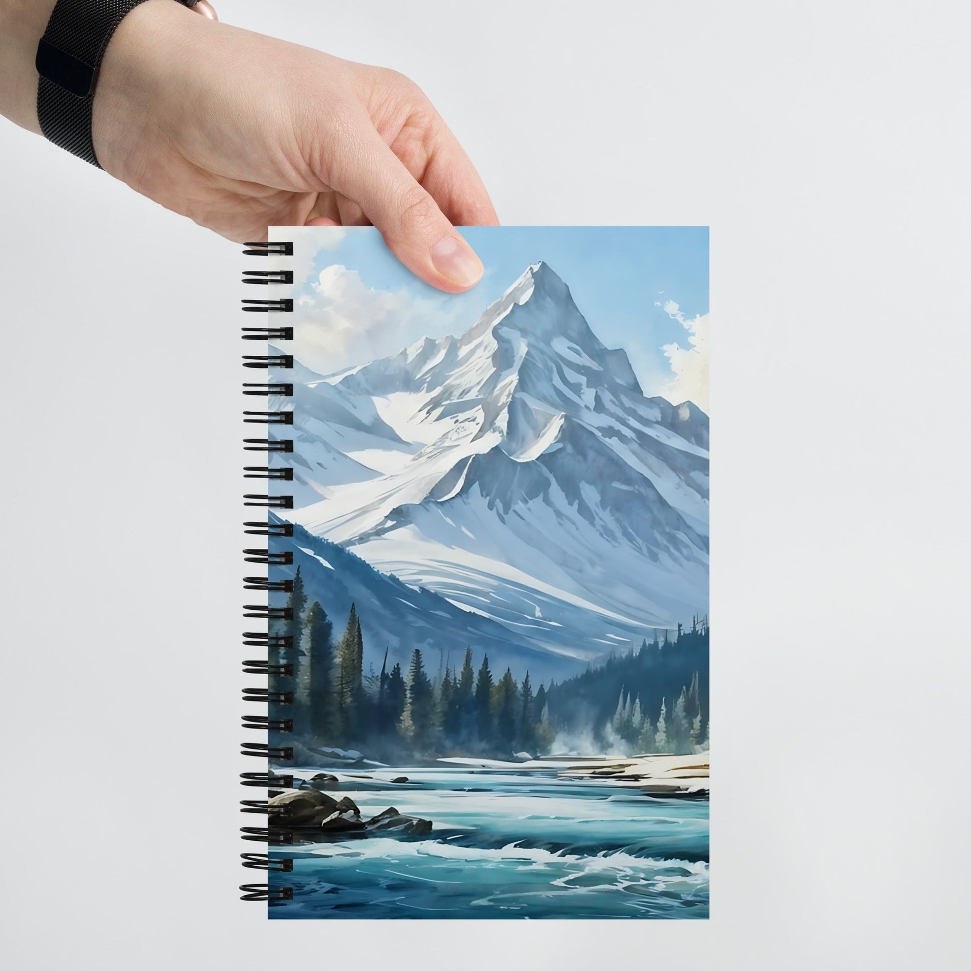 Mountains By The River Spiral Notebook - Spiral Notebooks - Discovery Co.