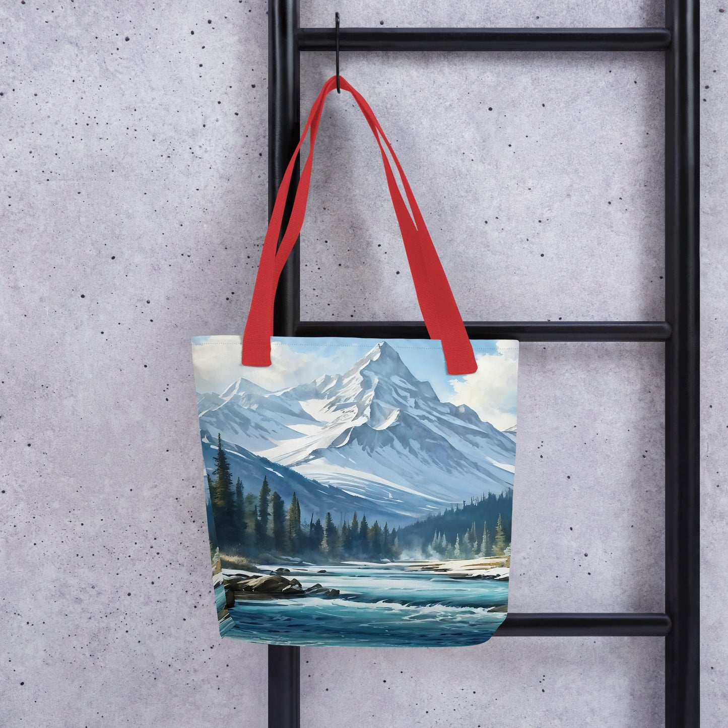 Mountains By The River Tote Bag - Tote Bags - Discovery Co.