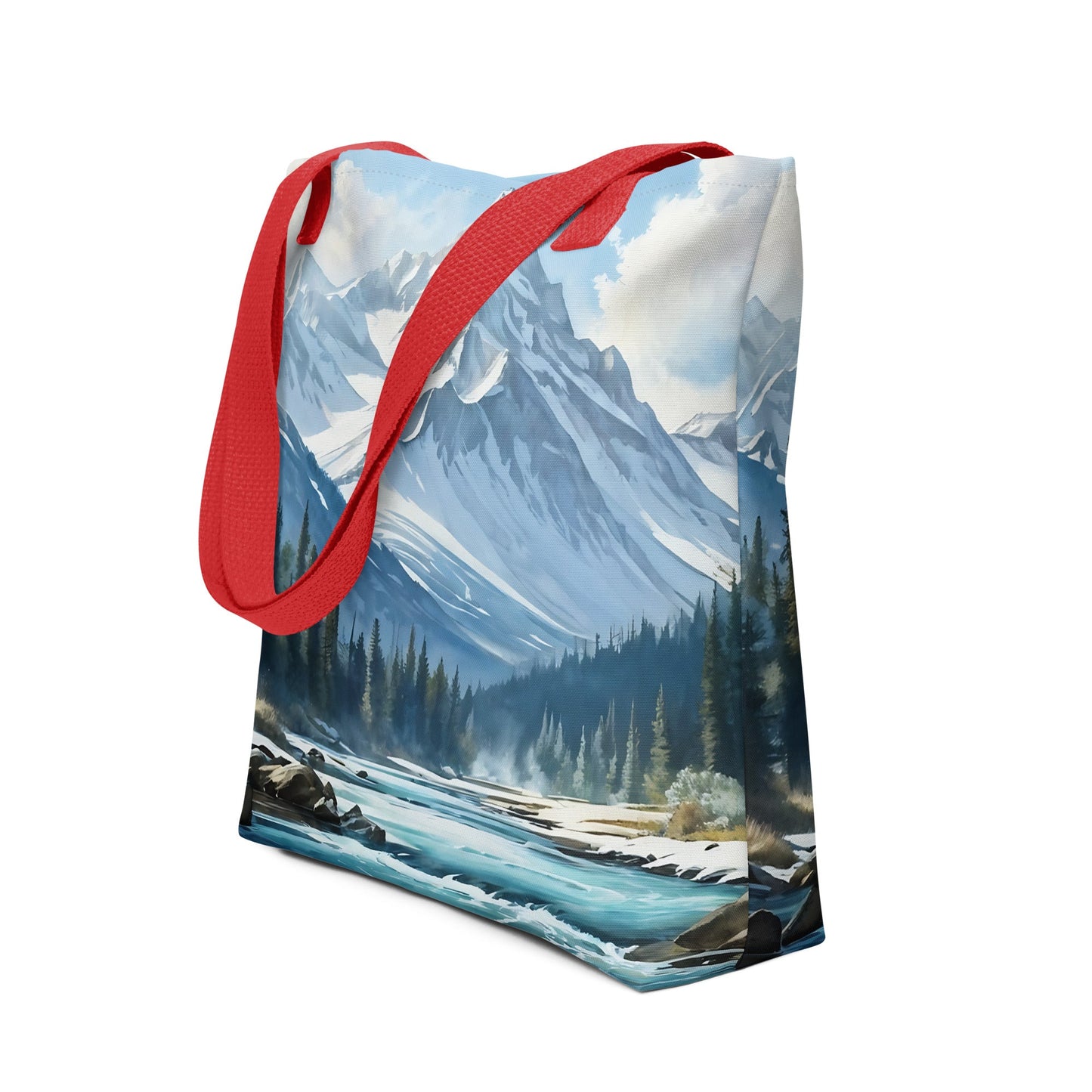 Mountains By The River Tote Bag - Tote Bags - Discovery Co.