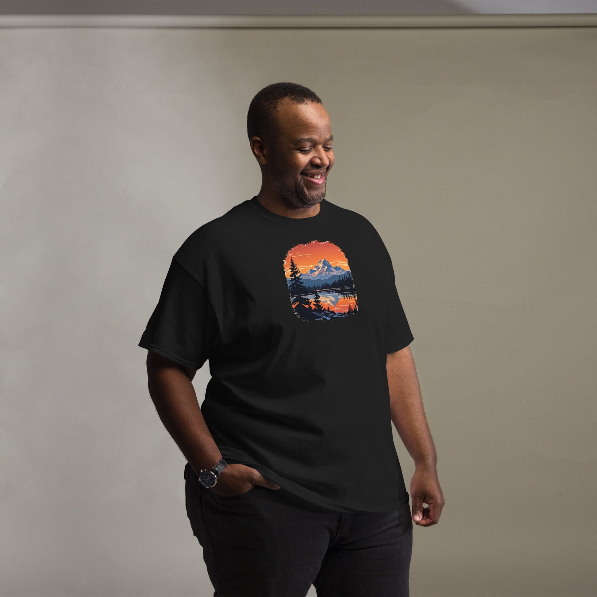 Mountains On The Lake Men's (Unisex) Classic Tee - Men's Shirts - Discovery Co.