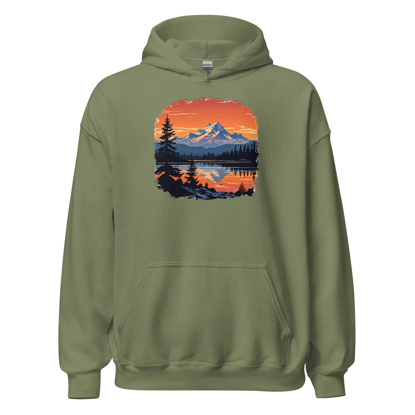 Mountains On The Lake Men's (Unisex) Hoodie - Hoodies - Discovery Co.