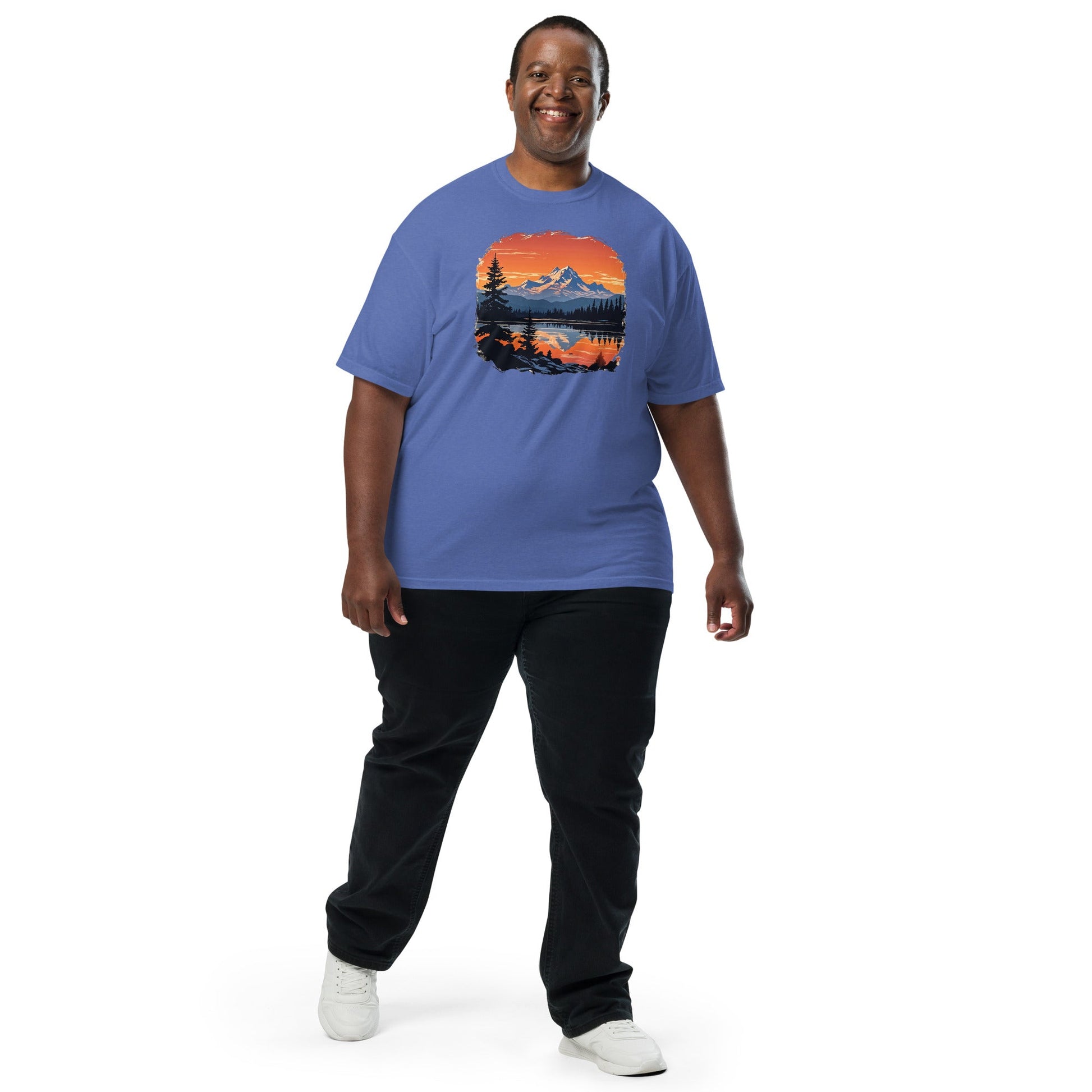 Mountains On The Lake Men's (Unisex) Premium Tee - Men's Shirts - Discovery Co.