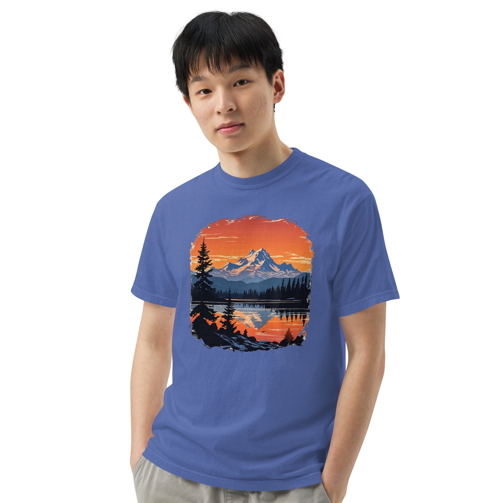 Mountains On The Lake Men's (Unisex) Premium Tee - Men's Shirts - Discovery Co.