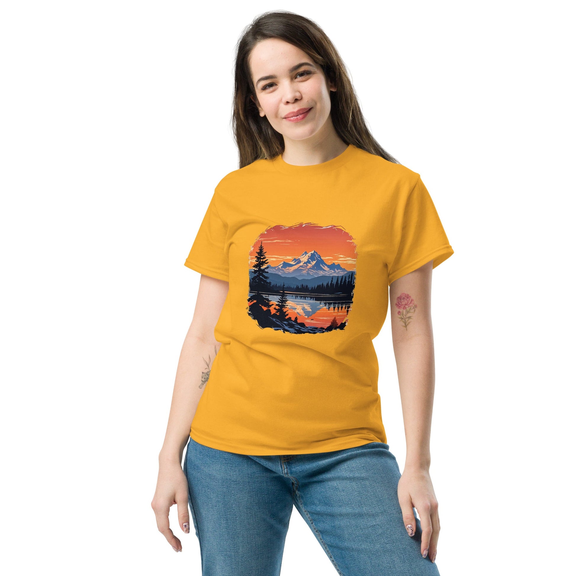 Mountains On The Lake Women's Classic Tee - Women's Shirts - Discovery Co.