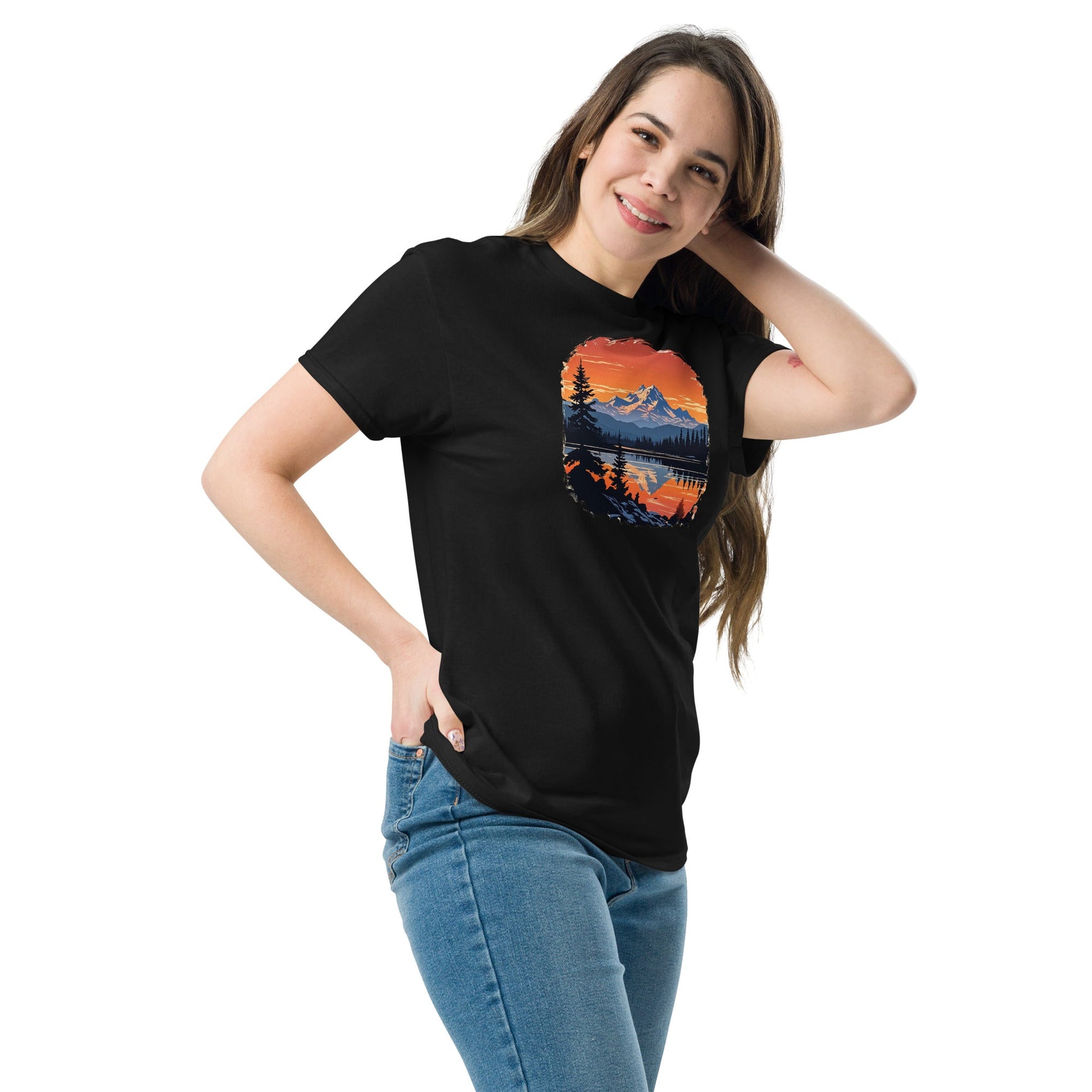 Mountains On The Lake Women's (Unisex) Classic Tee - Women's Shirts - Discovery Co.