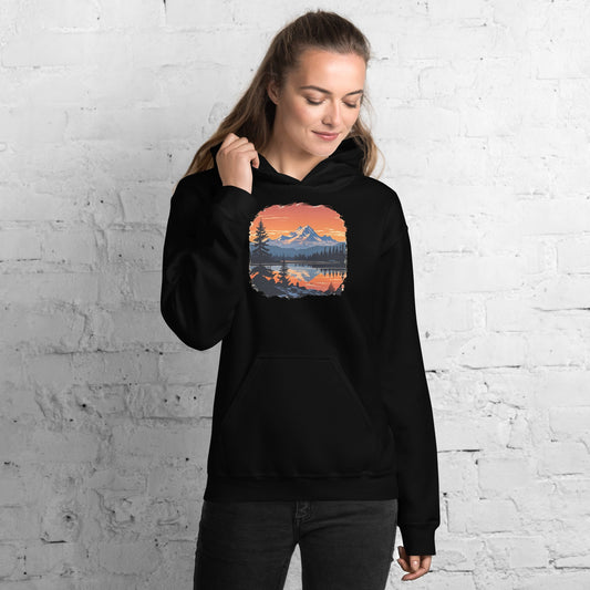 Mountains On The Lake Women's (Unisex) Hoodie - Hoodies - Discovery Co.