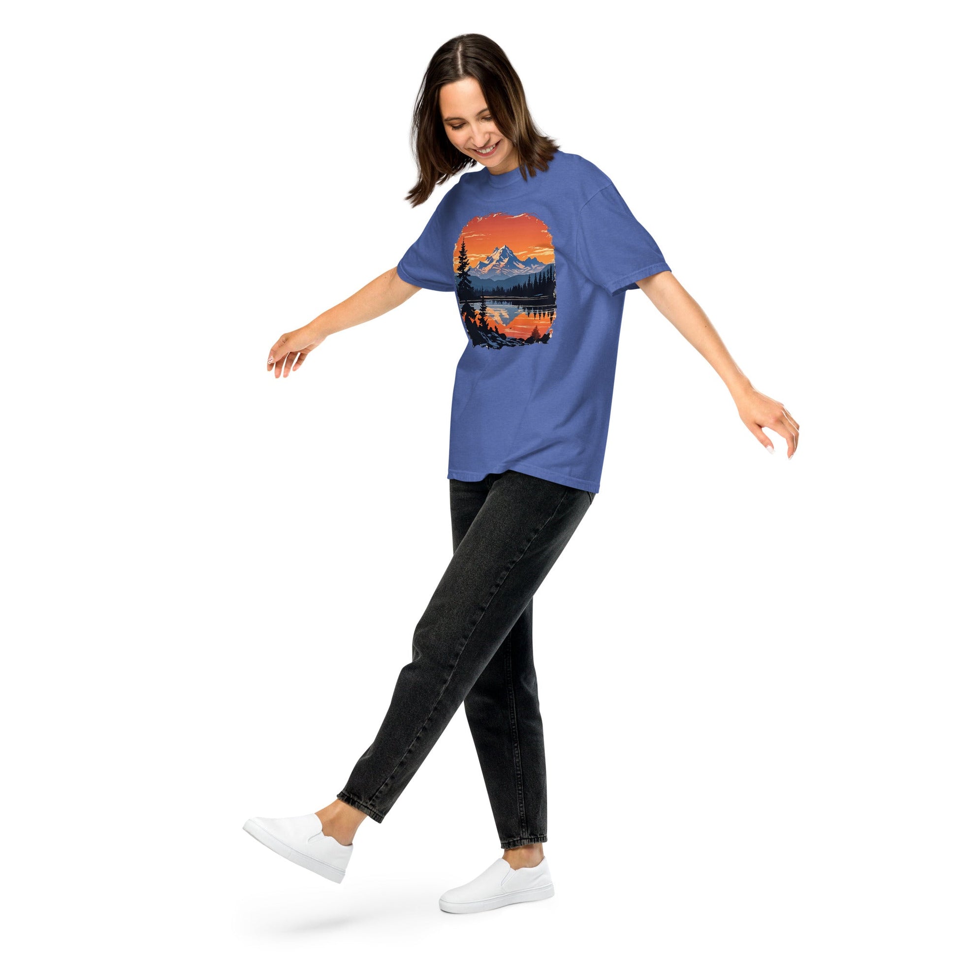 Mountains On The Lake Women's (Unisex) Premium Tee - Women's Shirts - Discovery Co.