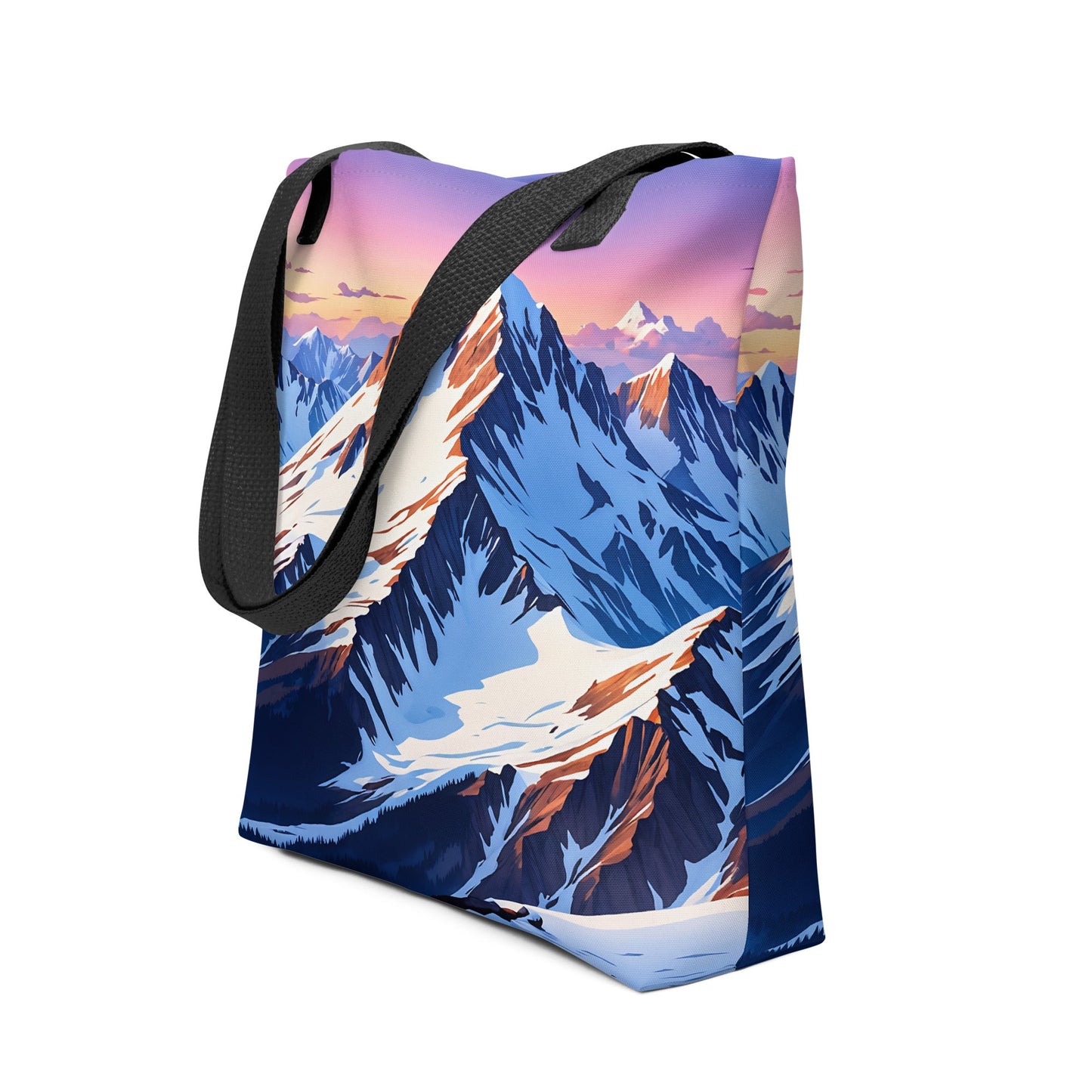 Mountains With Pastel Sky Tote Bag - Tote Bags - Discovery Co.