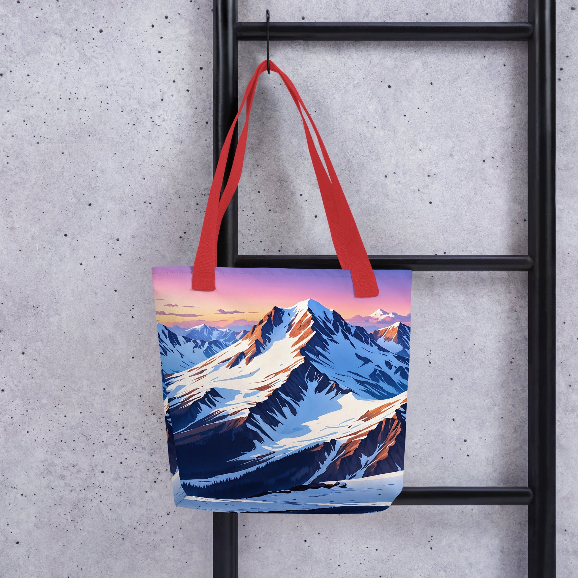 Mountains With Pastel Sky Tote Bag - Tote Bags - Discovery Co.