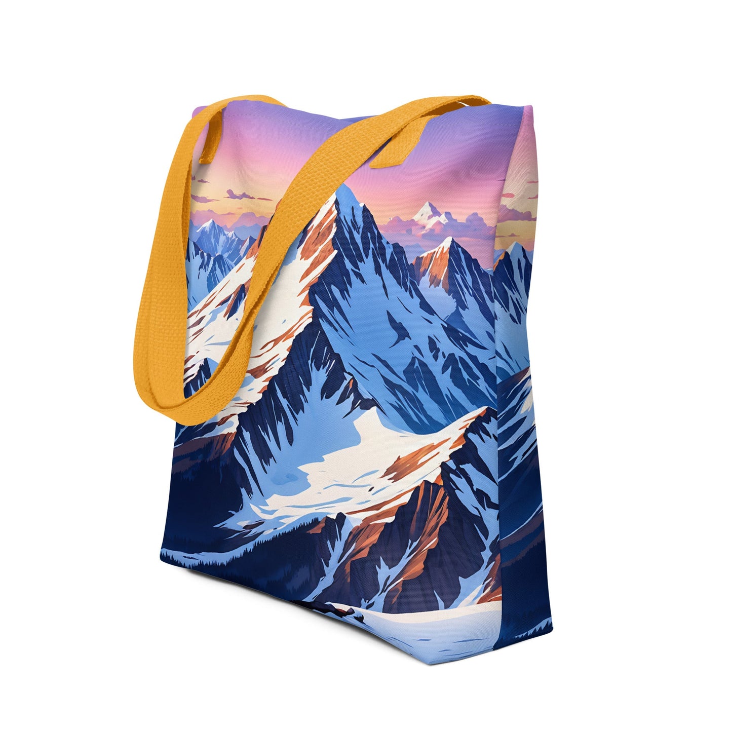 Mountains With Pastel Sky Tote Bag - Tote Bags - Discovery Co.