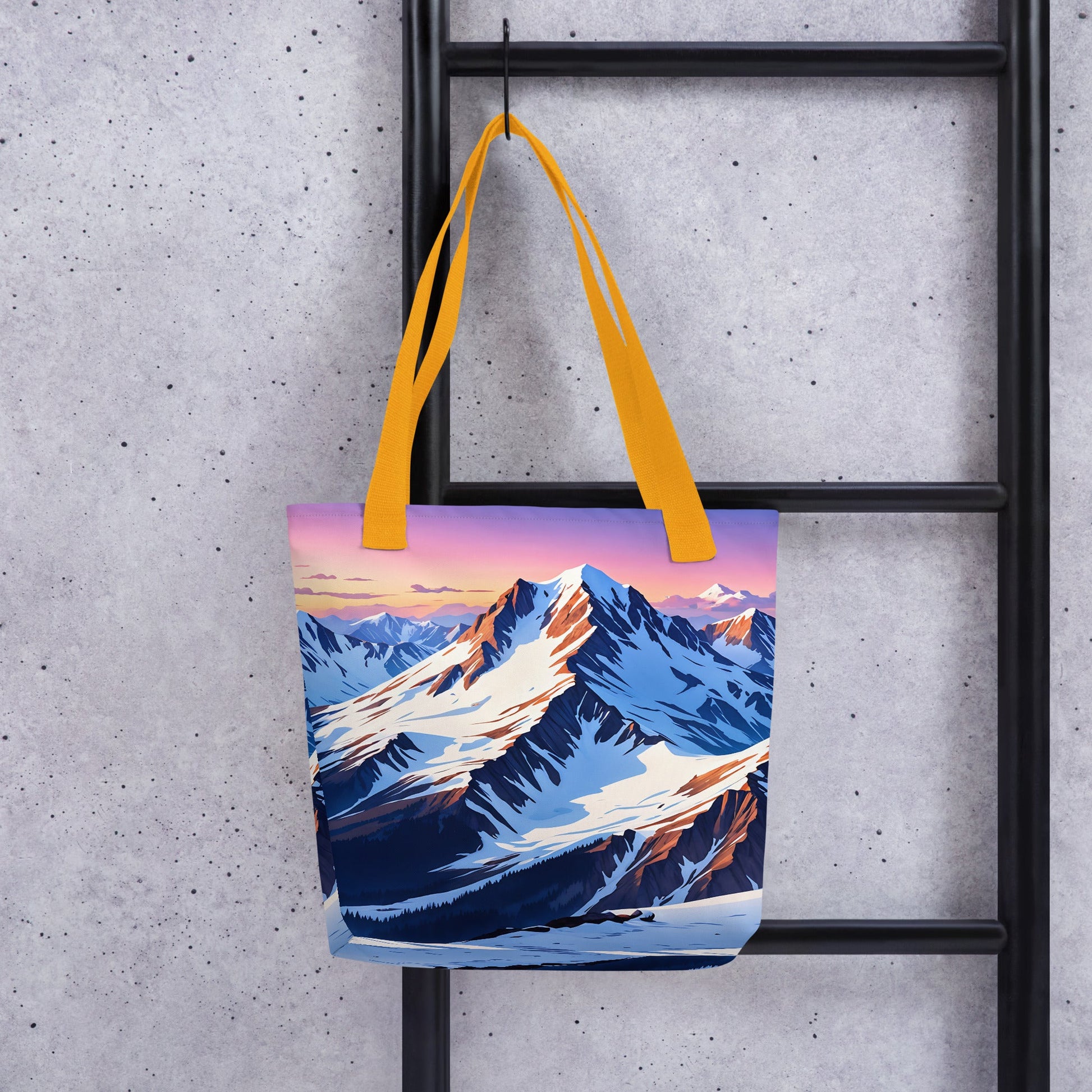 Mountains With Pastel Sky Tote Bag - Tote Bags - Discovery Co.