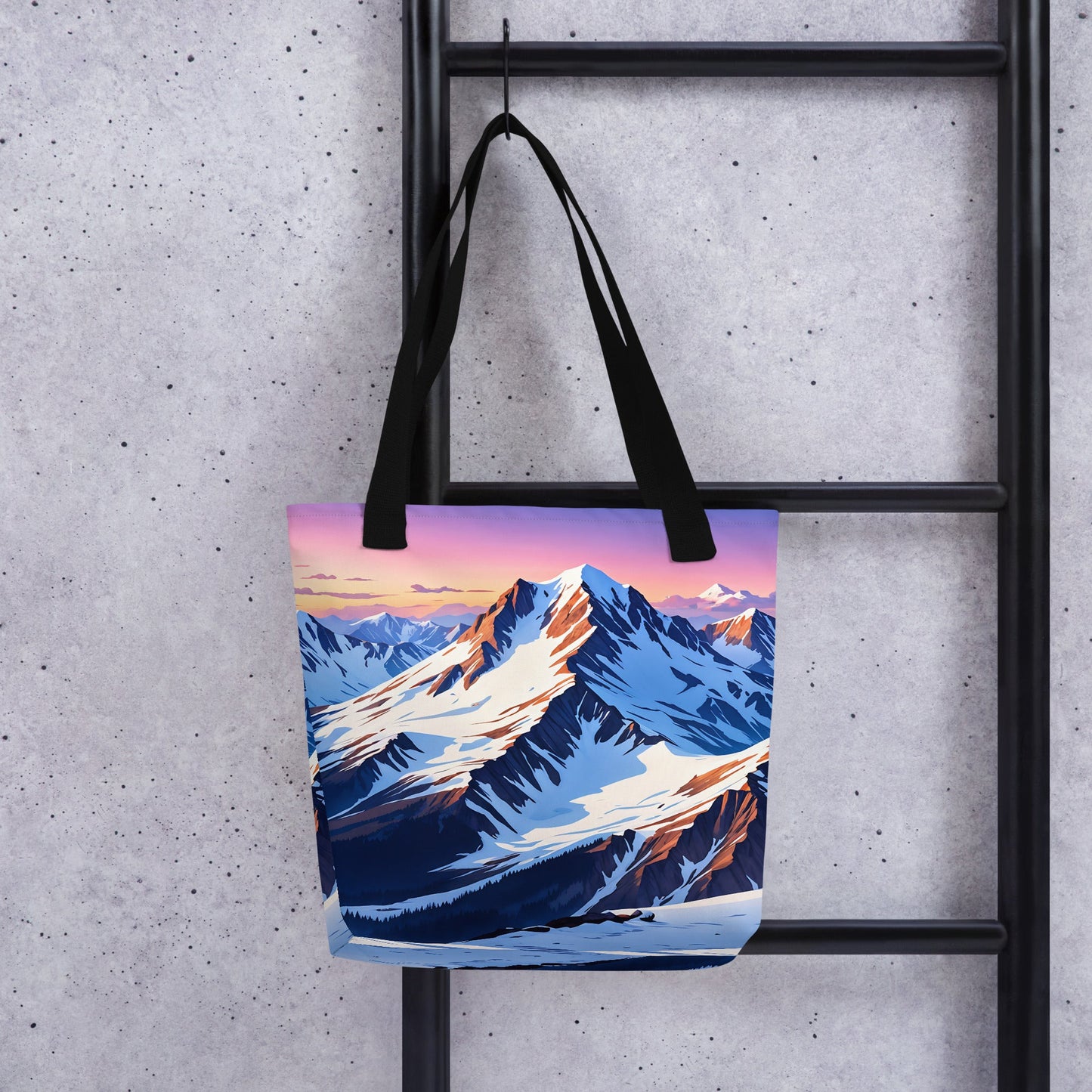 Mountains With Pastel Sky Tote Bag - Tote Bags - Discovery Co.