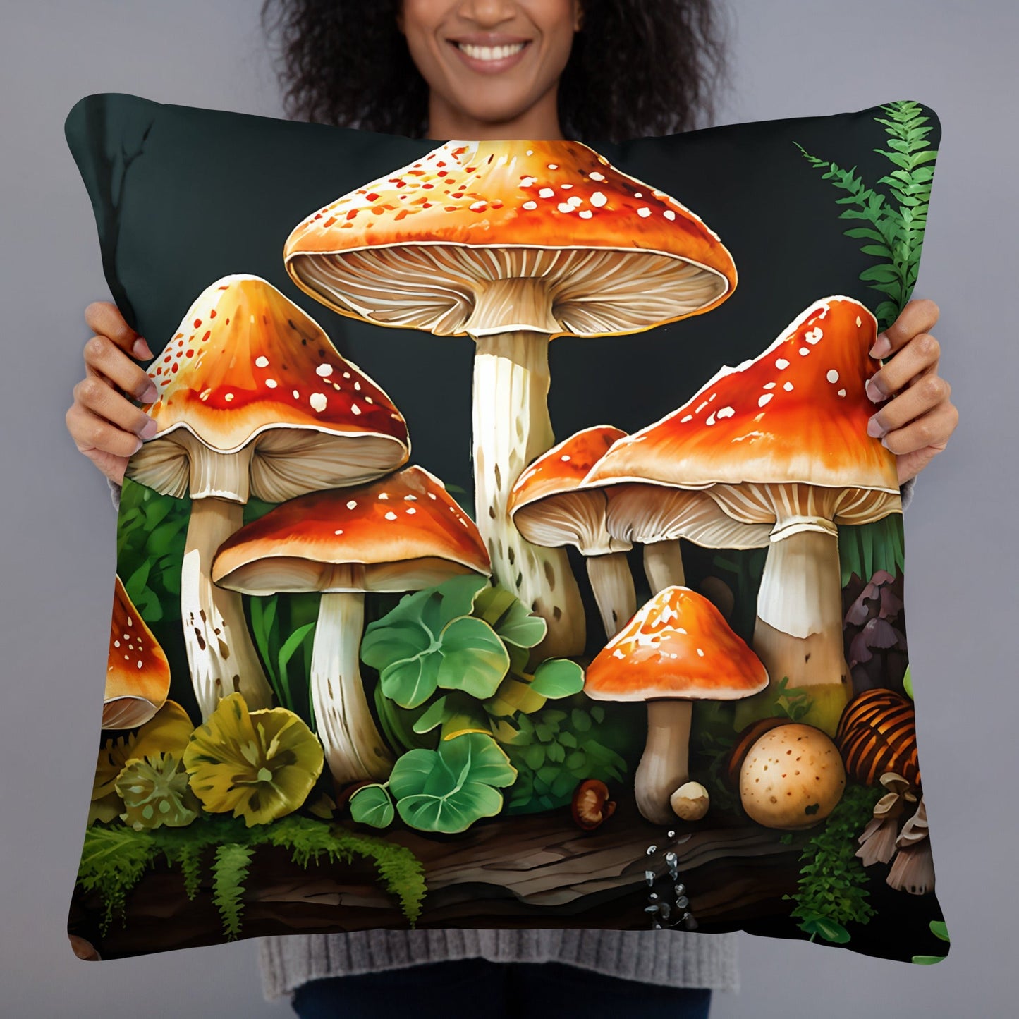 Mushroom Forest Basic Pillow - Pillows - Discovery Co.