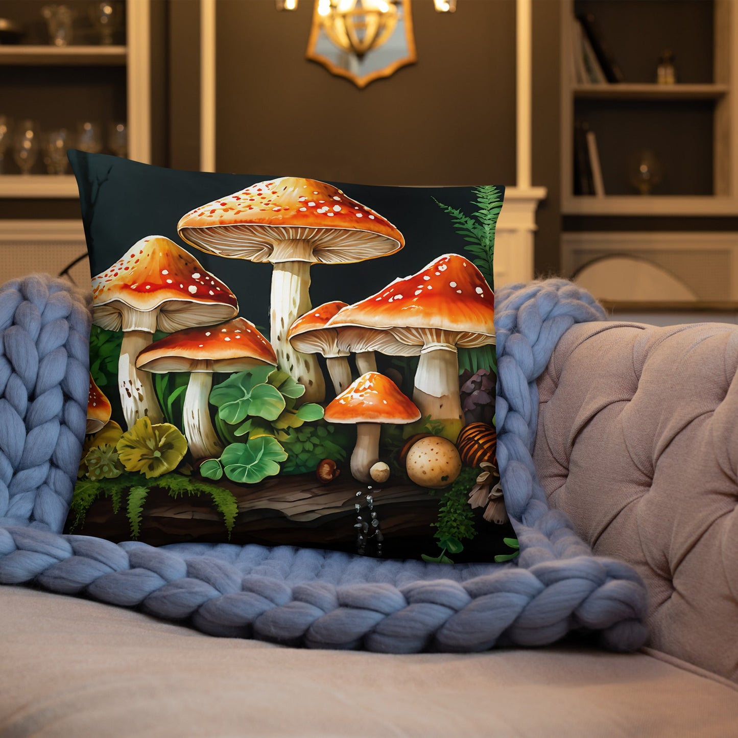 Mushroom Forest Basic Pillow - Pillows - Discovery Co.