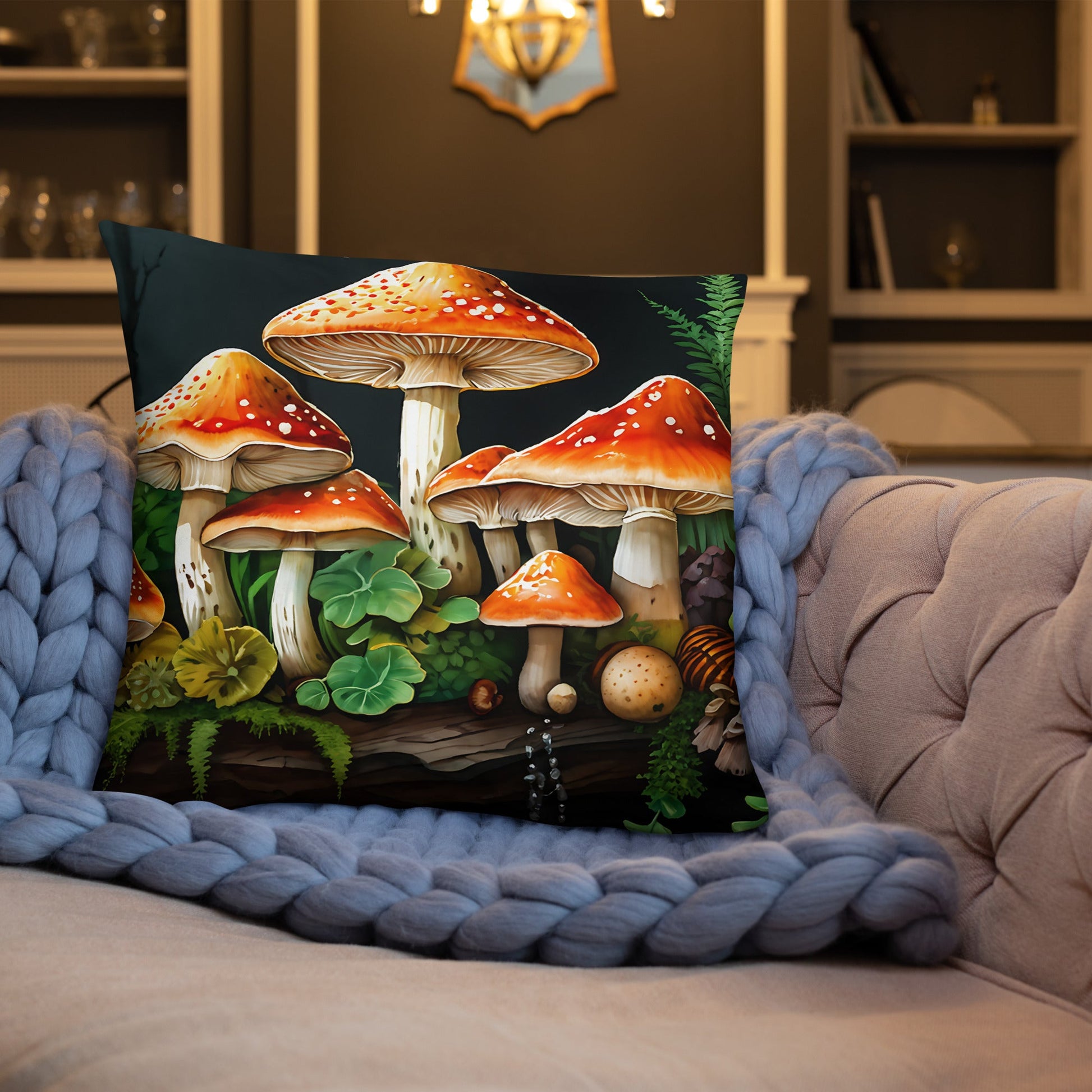 Mushroom Forest Basic Pillow - Pillows - Discovery Co.