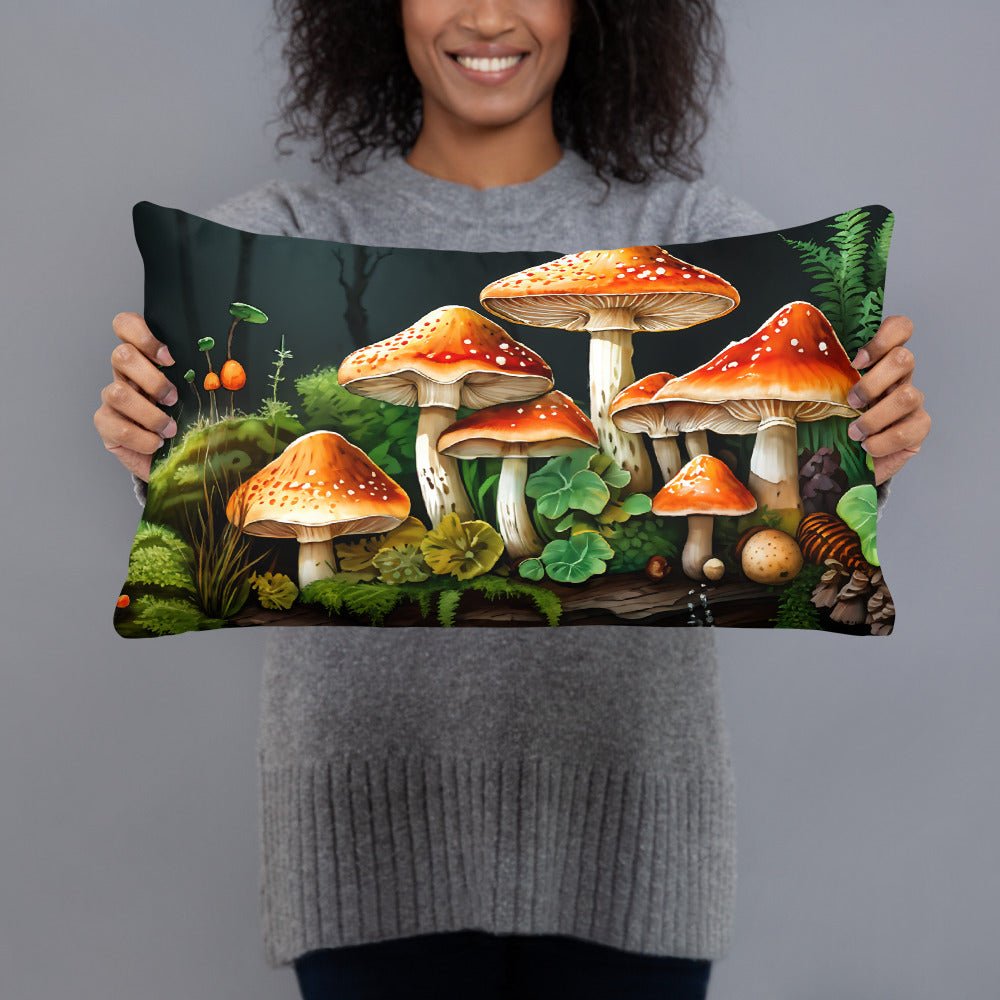 Mushroom Forest Basic Pillow - Pillows - Discovery Co.