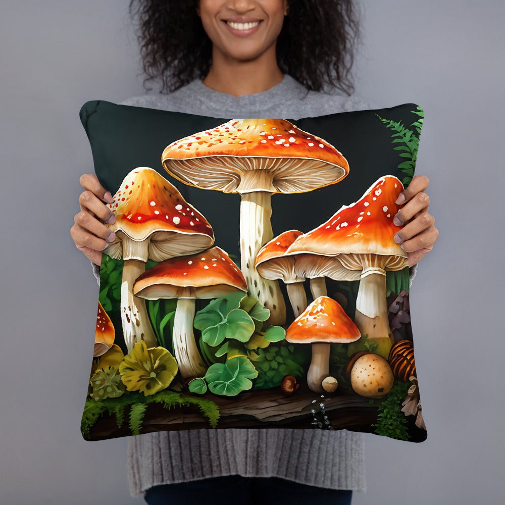 Mushroom Forest Basic Pillow - Pillows - Discovery Co.