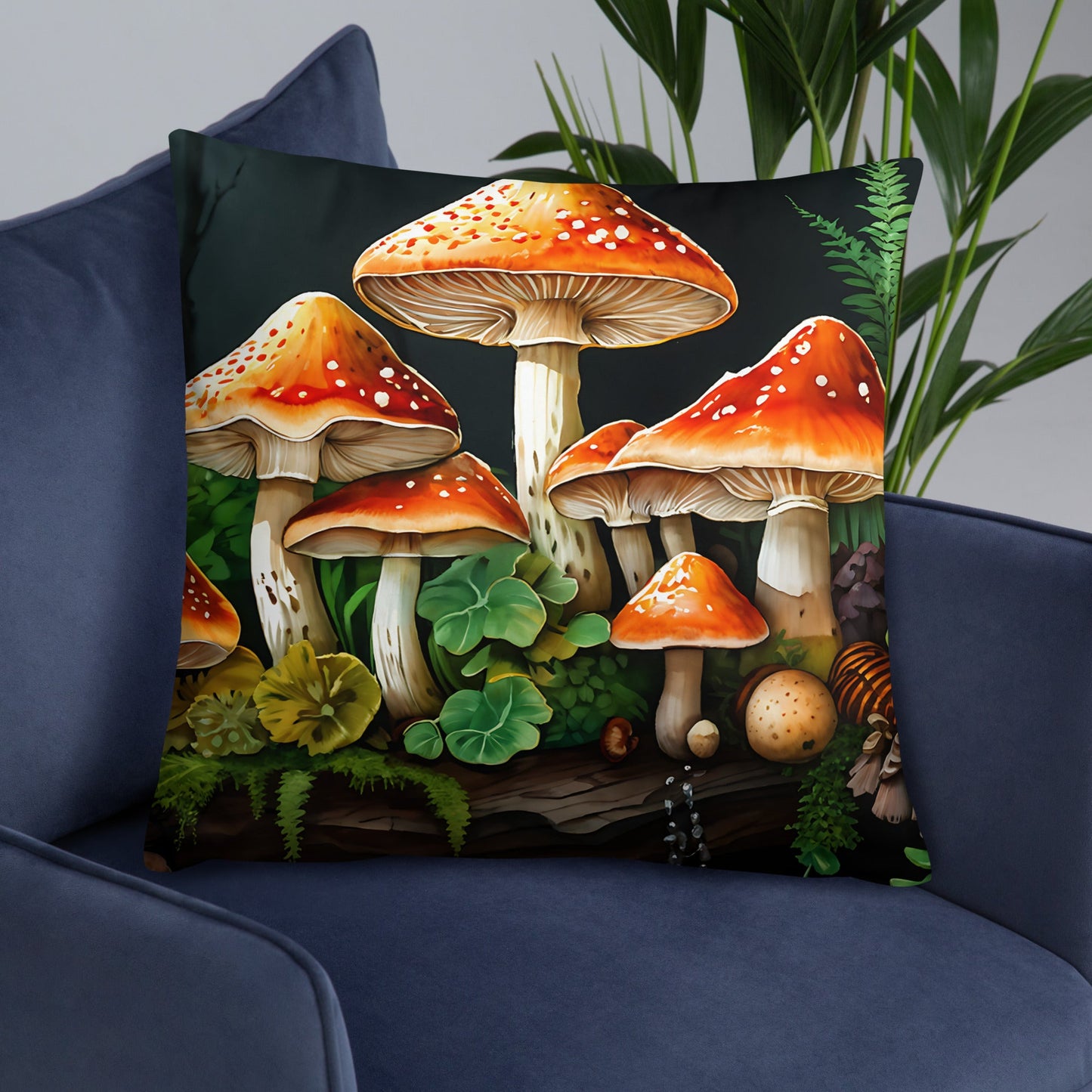 Mushroom Forest Basic Pillow - Pillows - Discovery Co.