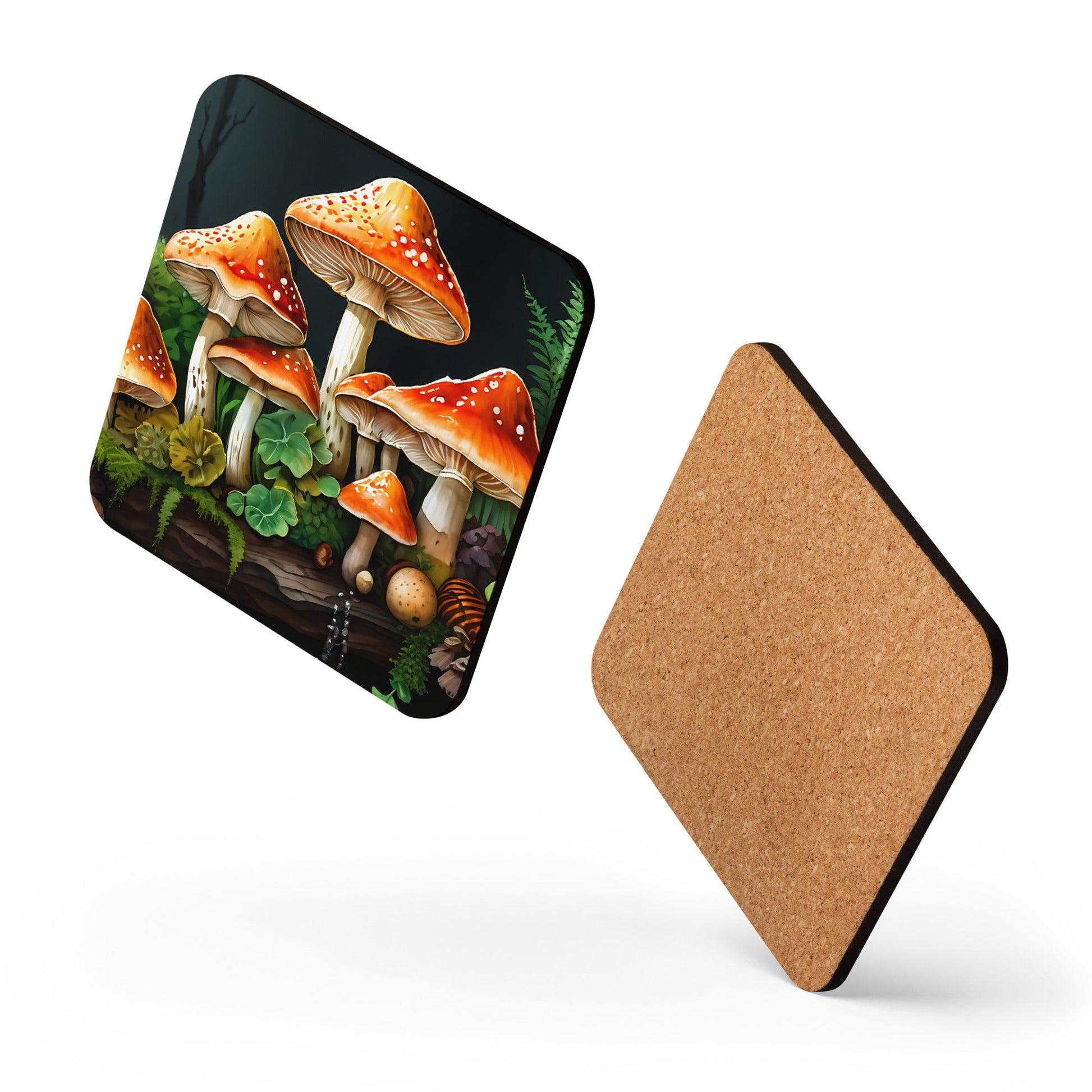 Mushroom Forest Cork-back Coaster - Coasters - Discovery Co.