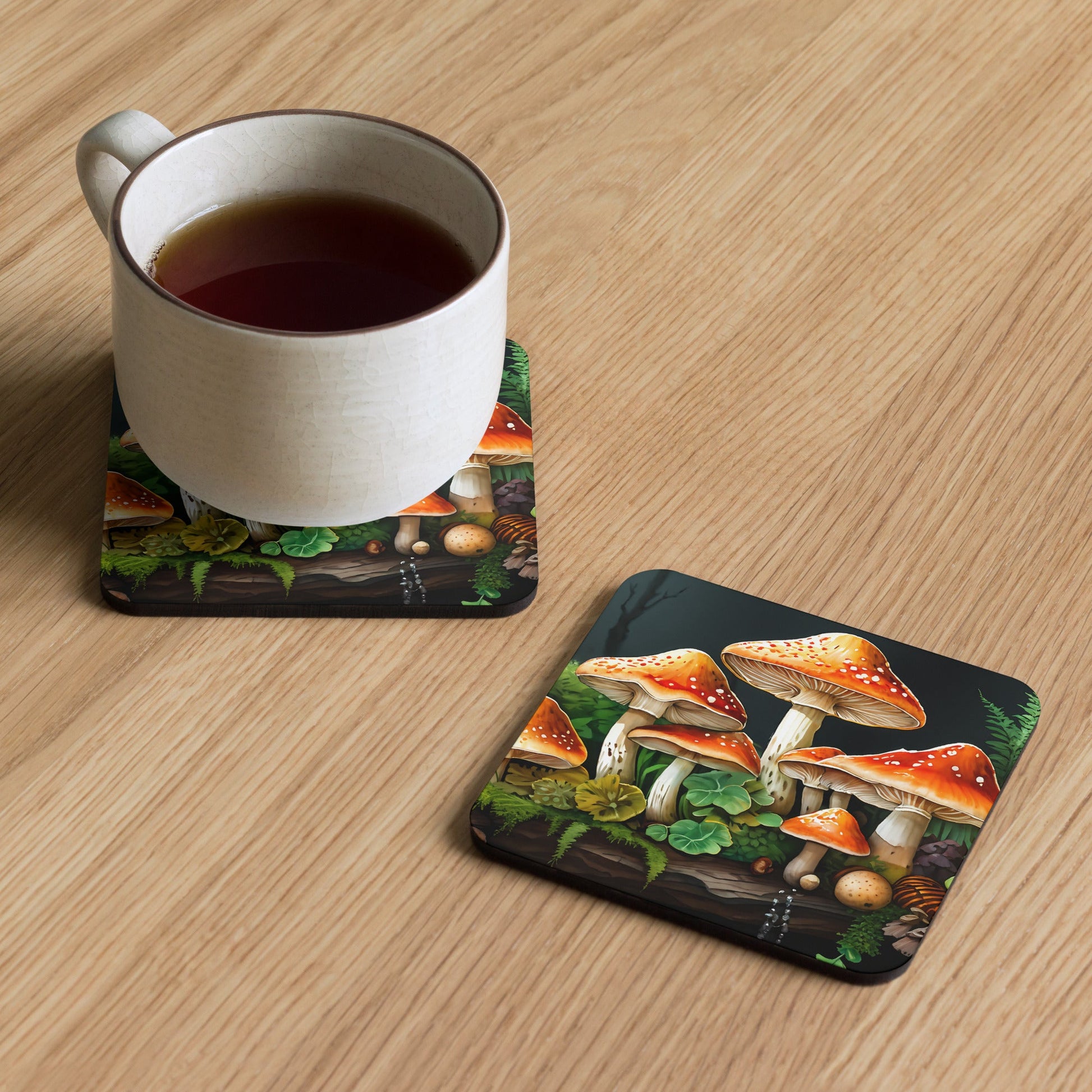 Mushroom Forest Cork-back Coaster - Coasters - Discovery Co.