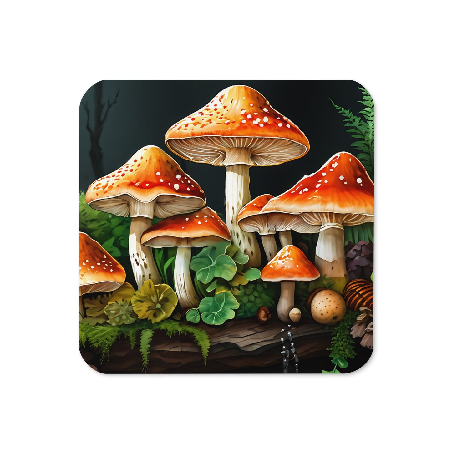 Mushroom Forest Cork-back Coaster - Coasters - Discovery Co.