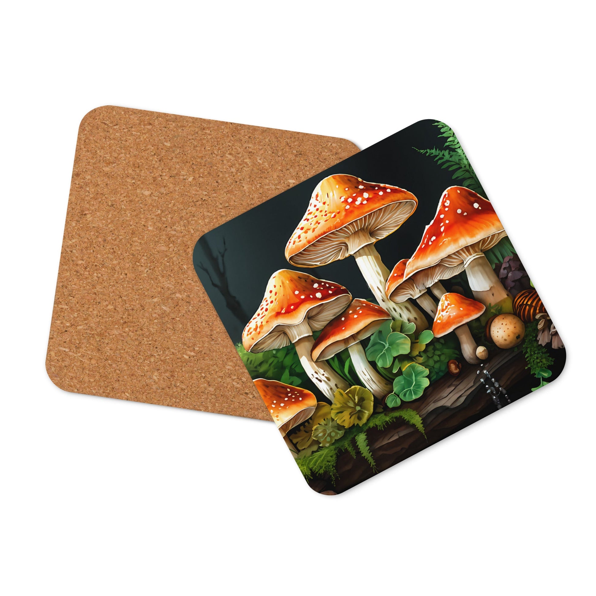 Mushroom Forest Cork-back Coaster - Coasters - Discovery Co.