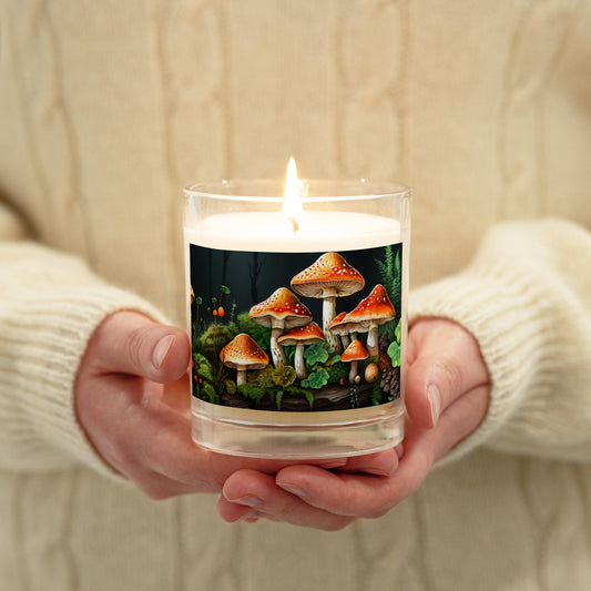 Mushroom Forest Glass Jar Soy Wax Candle - Candles - Discovery Co.