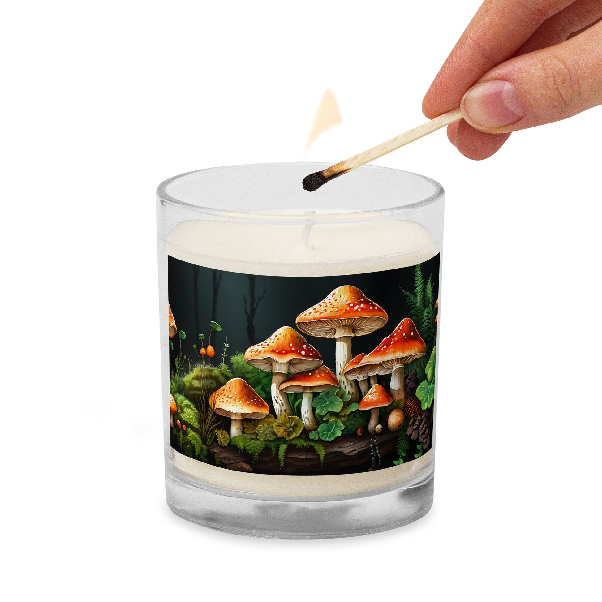 Mushroom Forest Glass Jar Soy Wax Candle - Candles - Discovery Co.