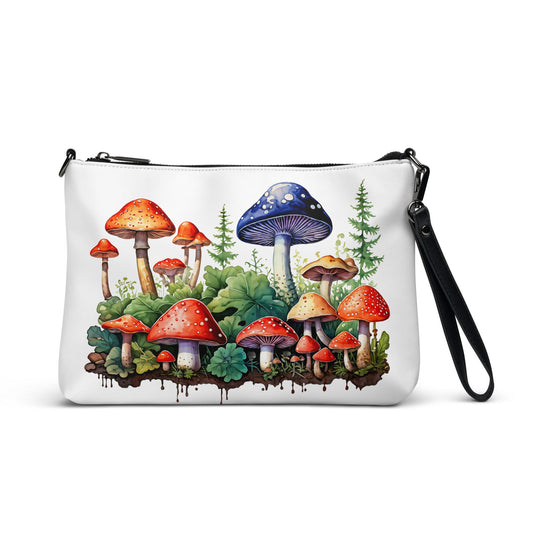 Mushroom Forest Watercolor Art Crossbody Bag - Crossbody Bag - Discovery Co.