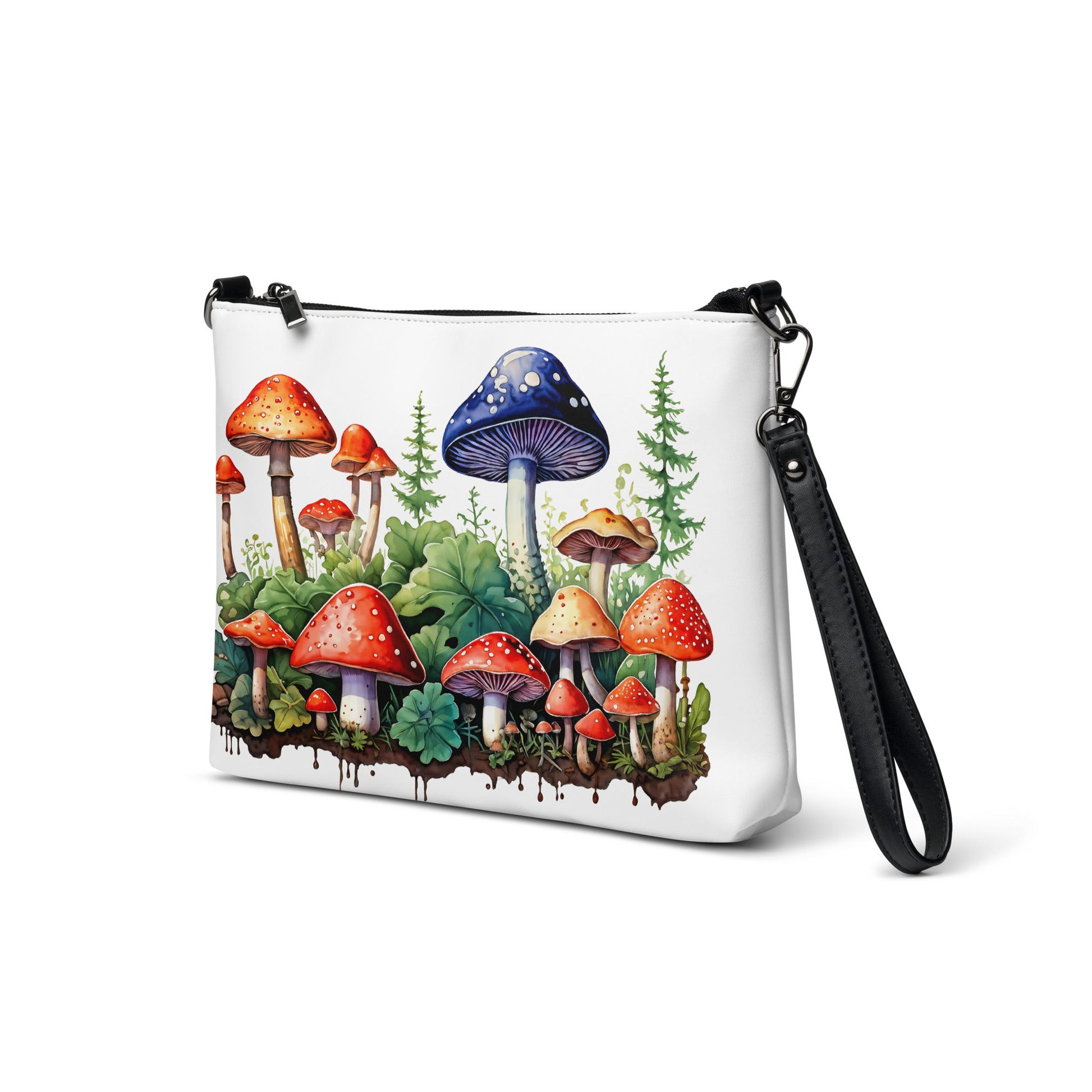 Mushroom Forest Watercolor Art Crossbody Bag - Crossbody Bag - Discovery Co.