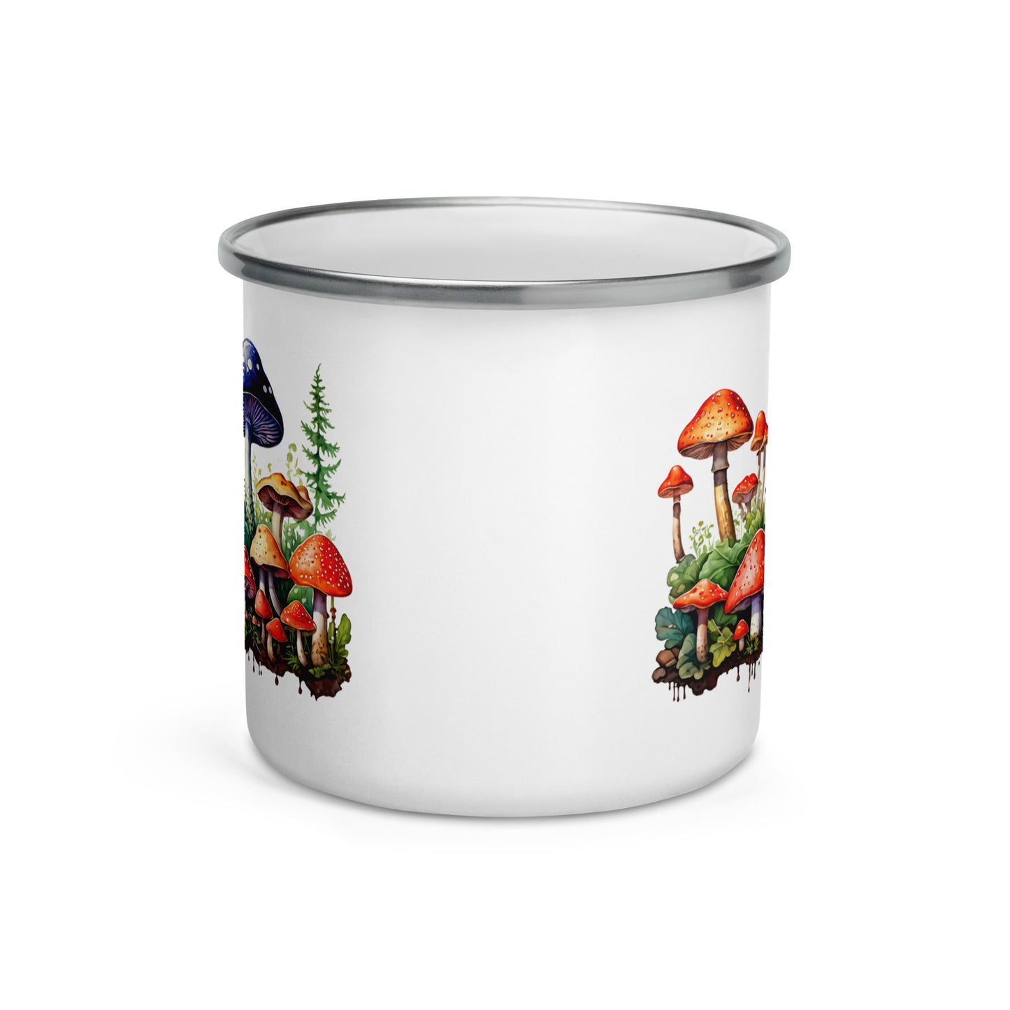 Mushroom Forest Watercolor Art Enamel Mug (12 oz) - Mugs - Discovery Co.