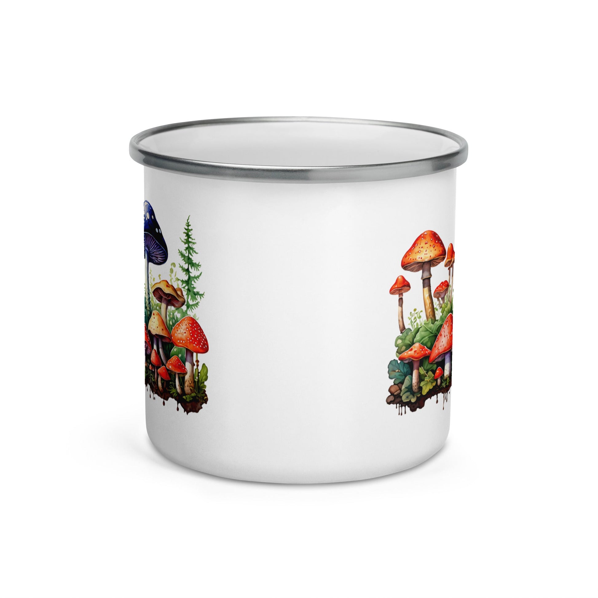 Mushroom Forest Watercolor Art Enamel Mug (12 oz) - Mugs - Discovery Co.
