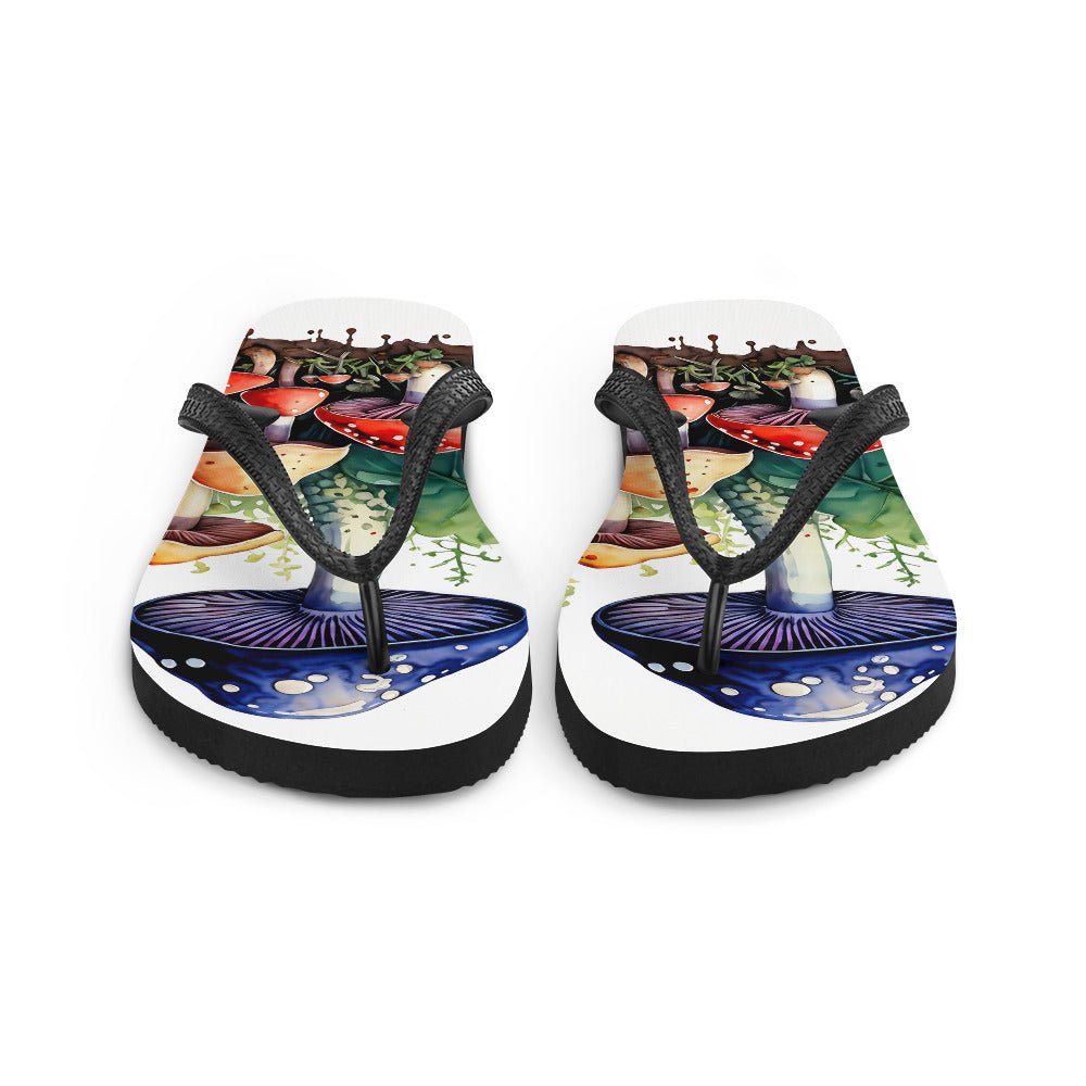 Mushroom Forest Watercolor Art Flip-Flops - Footwear - Discovery Co.