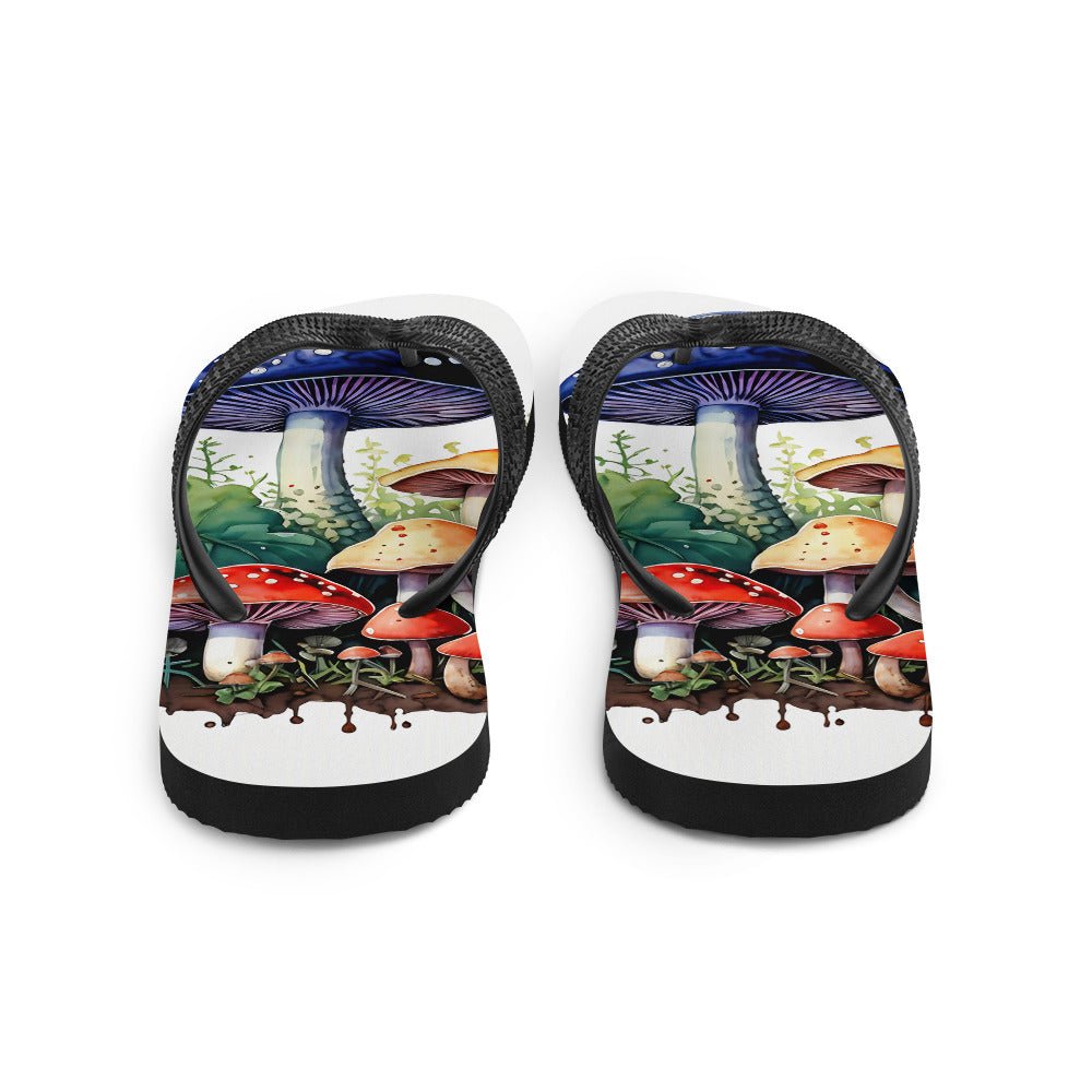 Mushroom Forest Watercolor Art Flip-Flops - Footwear - Discovery Co.