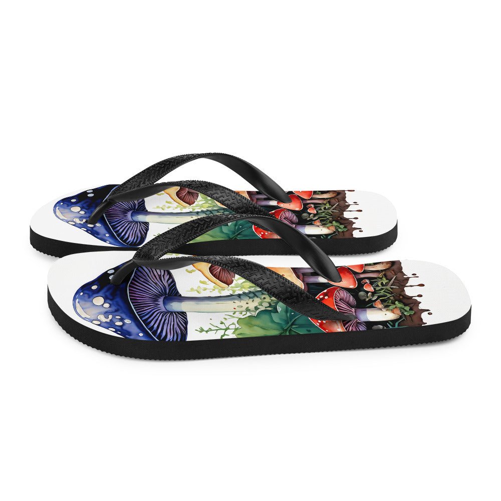 Mushroom Forest Watercolor Art Flip-Flops - Footwear - Discovery Co.