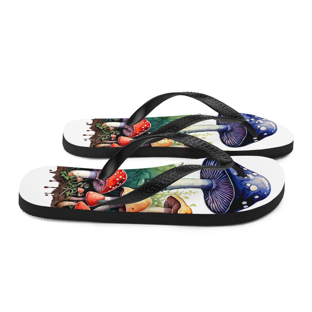 Mushroom Forest Watercolor Art Flip-Flops - Footwear - Discovery Co.