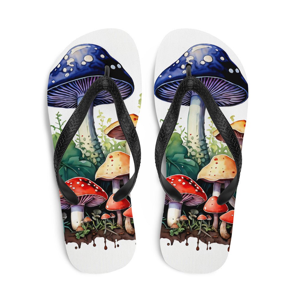Mushroom Forest Watercolor Art Flip-Flops - Footwear - Discovery Co.