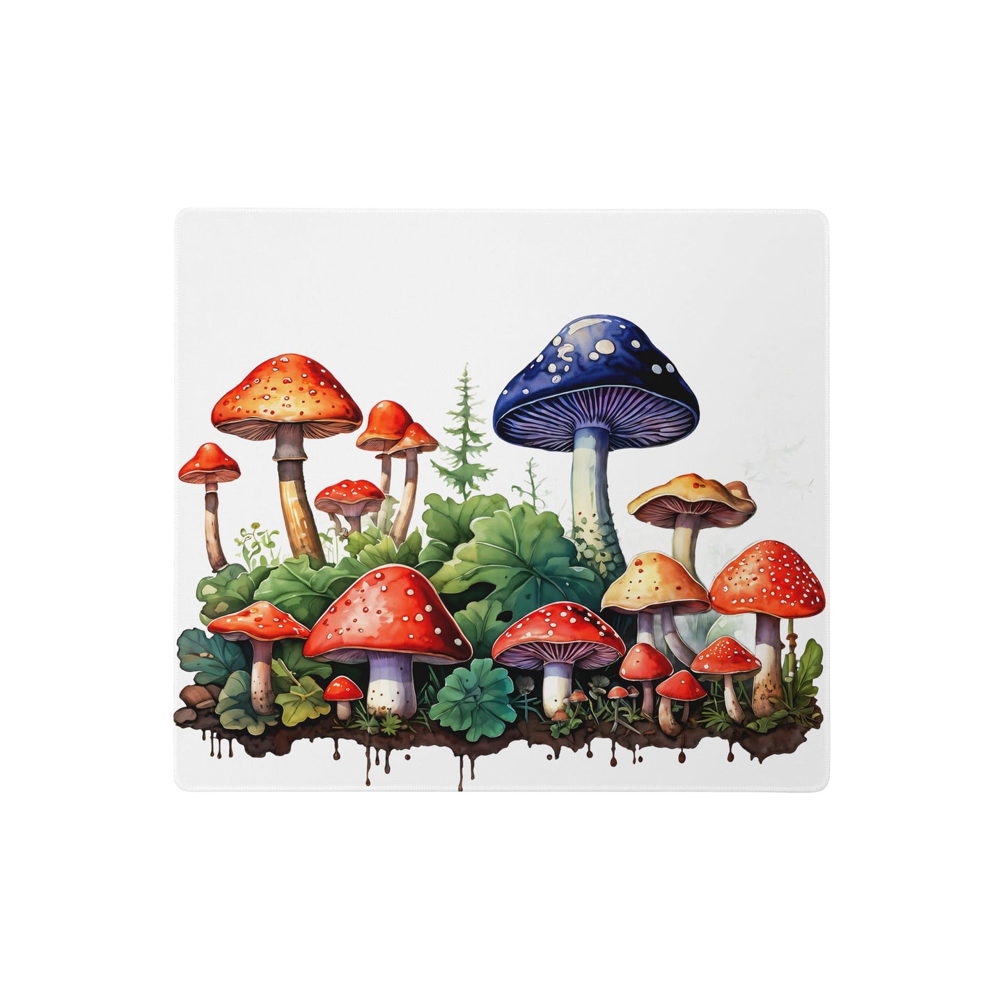 Mushroom Forest Watercolor Art Gaming Mouse Pad - Mouse Pads - Discovery Co.