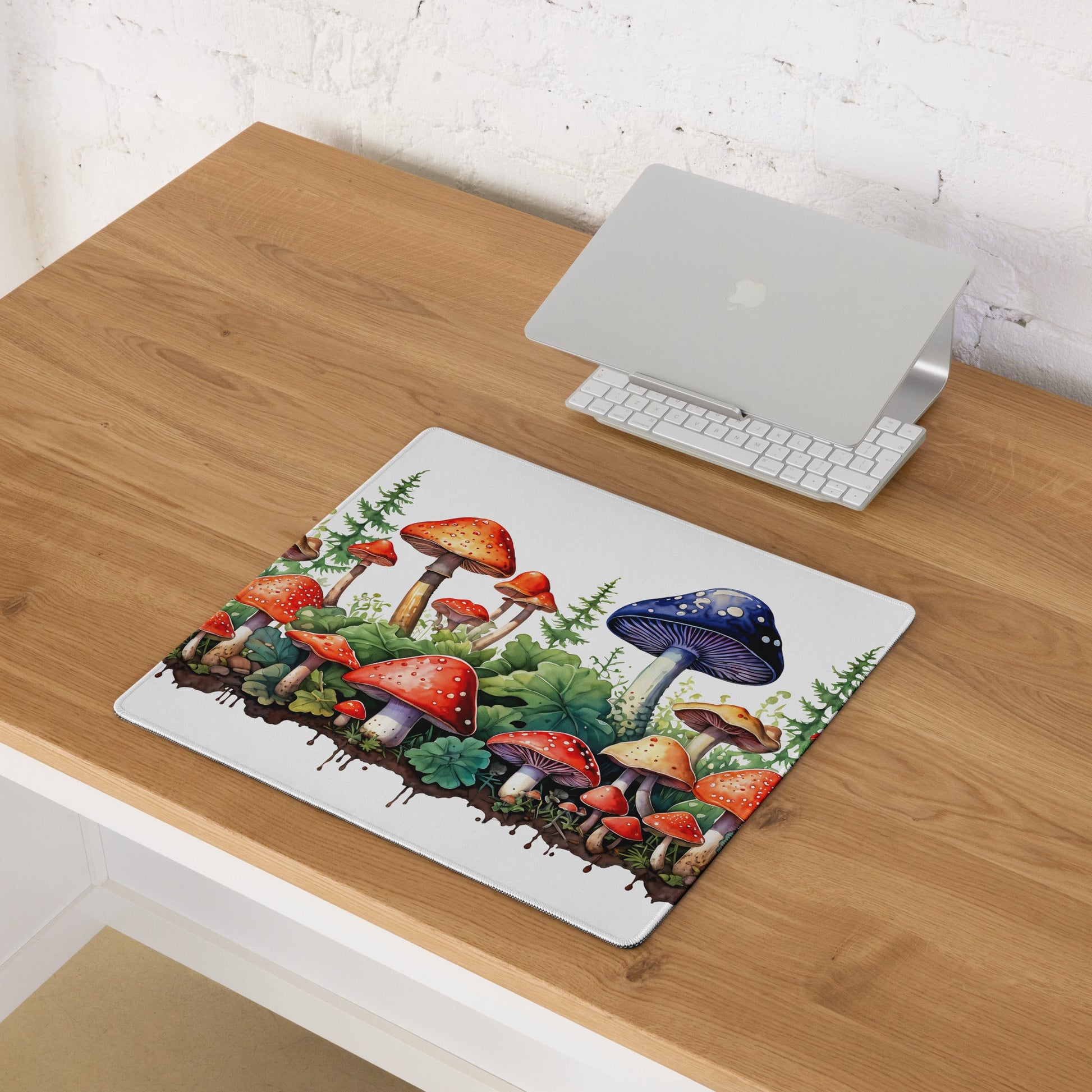 Mushroom Forest Watercolor Art Gaming Mouse Pad - Mouse Pads - Discovery Co.