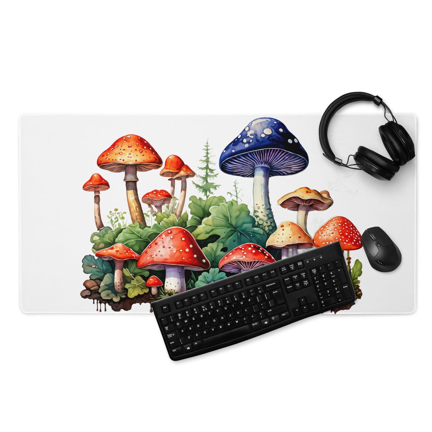 Mushroom Forest Watercolor Art Gaming Mouse Pad - Mouse Pads - Discovery Co.