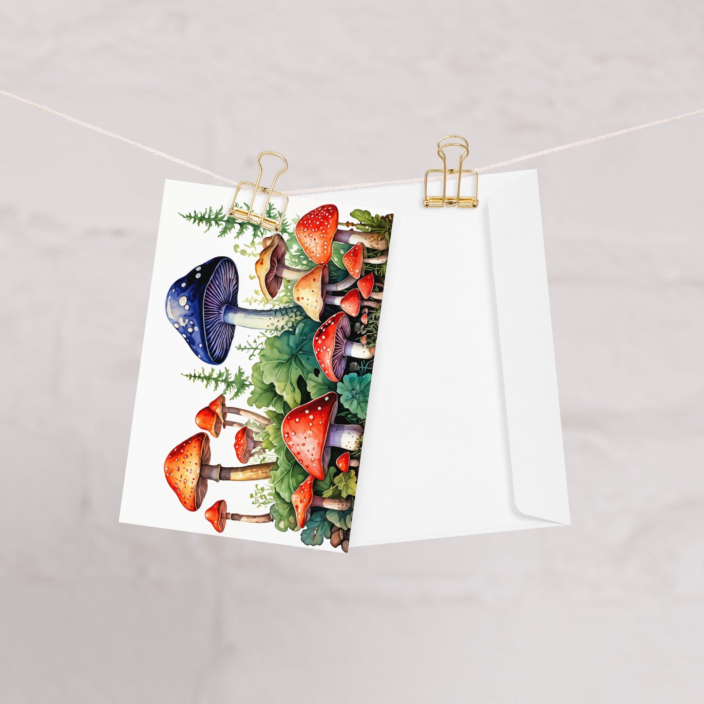 Mushroom Forest Watercolor Art Greeting Card - Greeting Card - Discovery Co.
