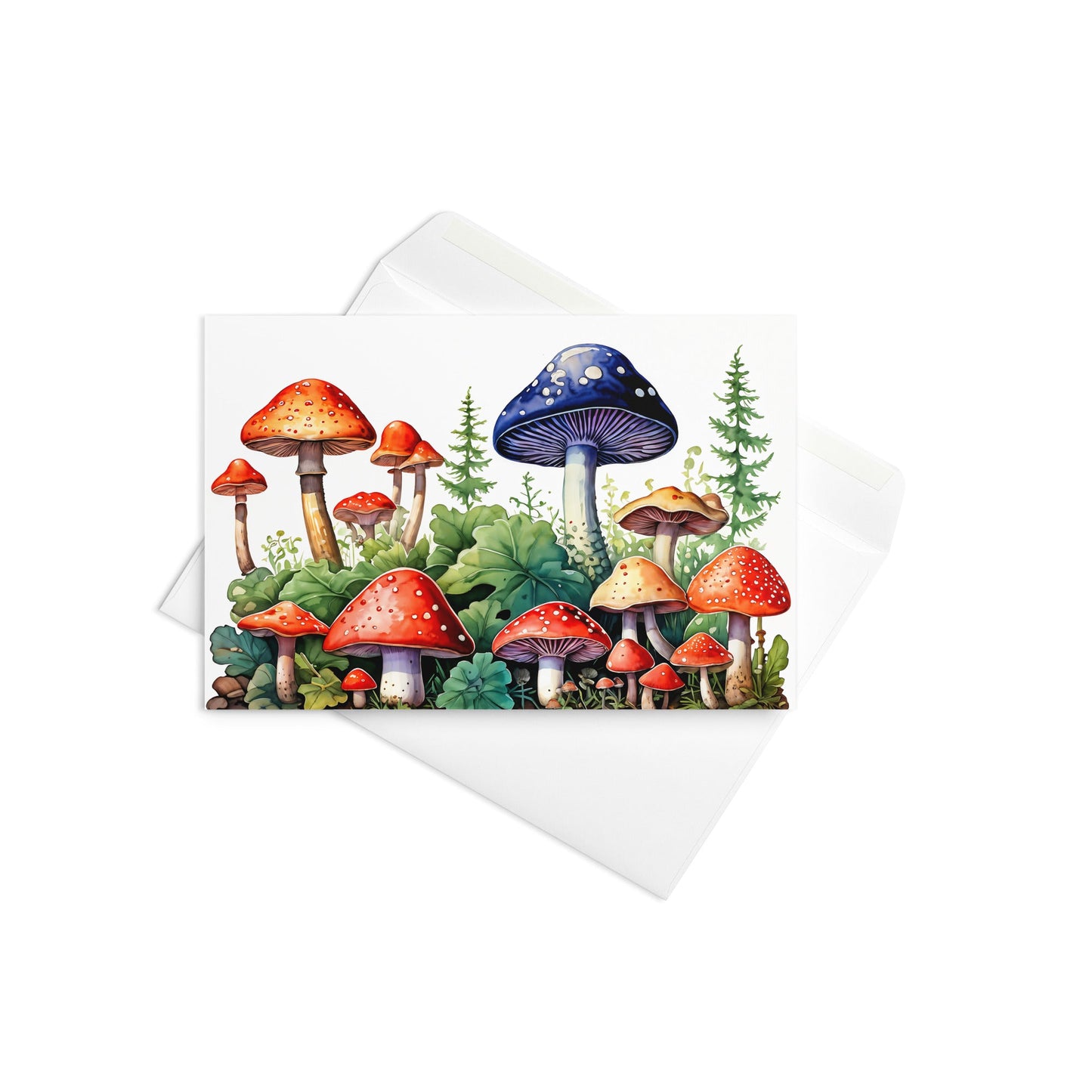 Mushroom Forest Watercolor Art Greeting Card - Greeting Card - Discovery Co.