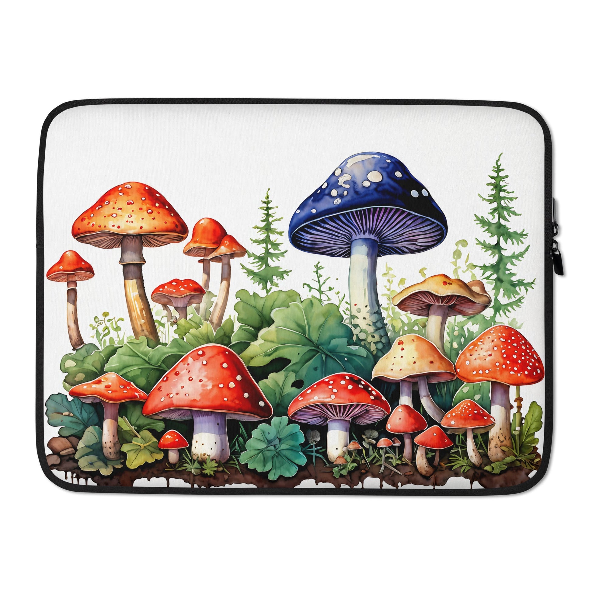 Mushroom Forest Watercolor Art Laptop Sleeve - Laptop Cases - Discovery Co.