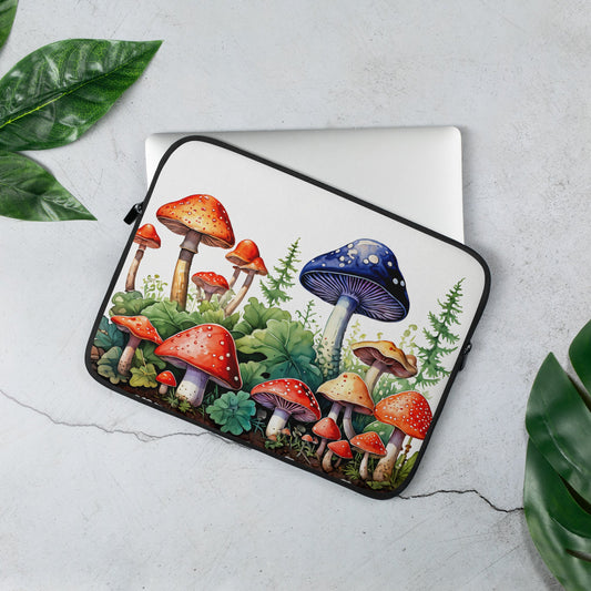 Mushroom Forest Watercolor Art Laptop Sleeve - Laptop Cases - Discovery Co.