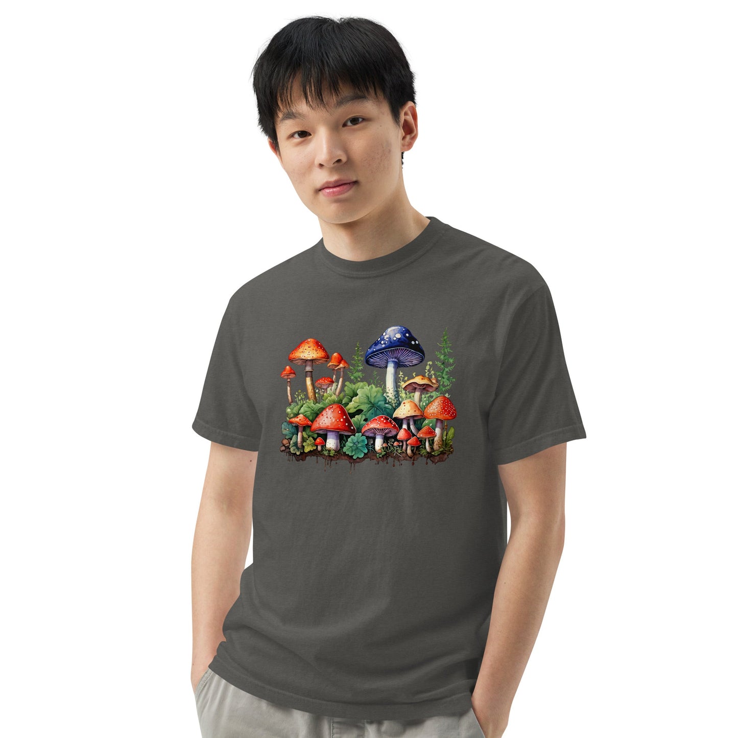 Mushroom Forest Watercolor Art Men's (Unisex) Premium Tee - Men's Shirts - Discovery Co.